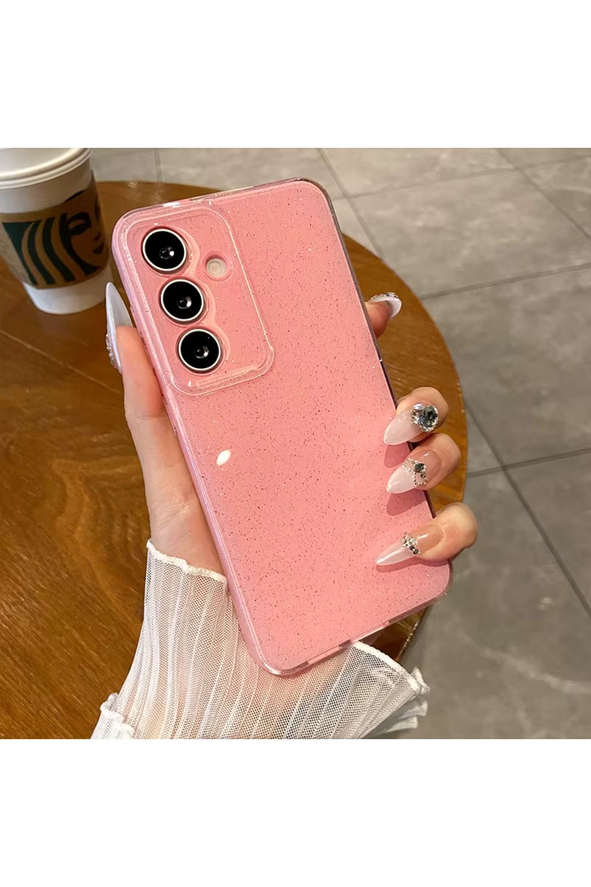 GRABONO SAMSUNG GALAXY A36 KILIF KAMERA KORUMALI PARLAK VE SİMLİ SHINY FASHION SERT SİLİKON CASE