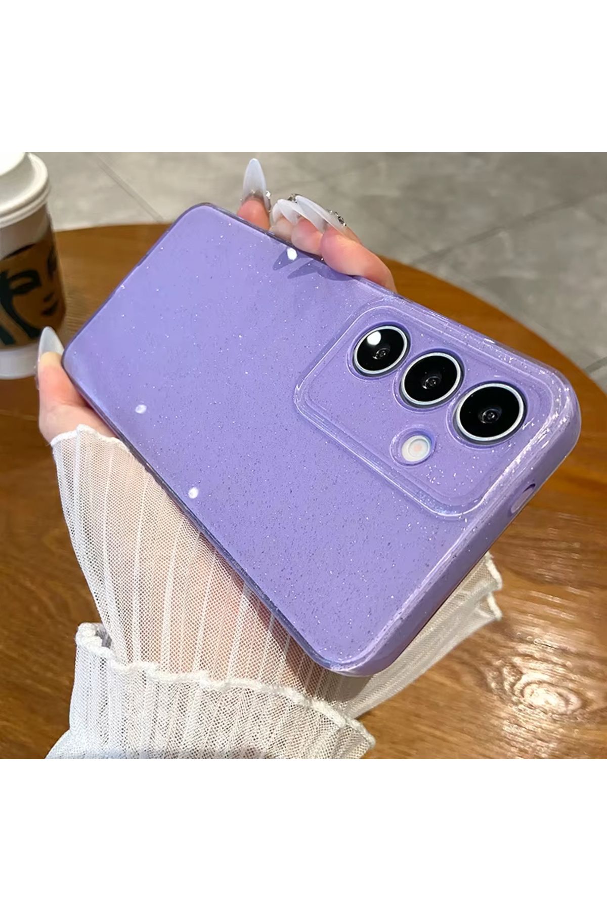 GRABONO SAMSUNG GALAXY A26 UYUMLU KAMERA KORUMALI PARLAK VE SIMLI SHINY FASHION SERT SILIKON KILIF