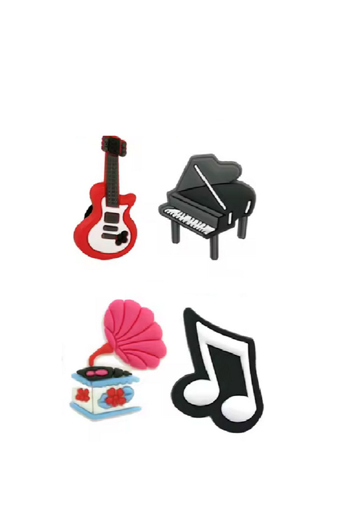 marimari 4 adet crocks terlik süsü müzik