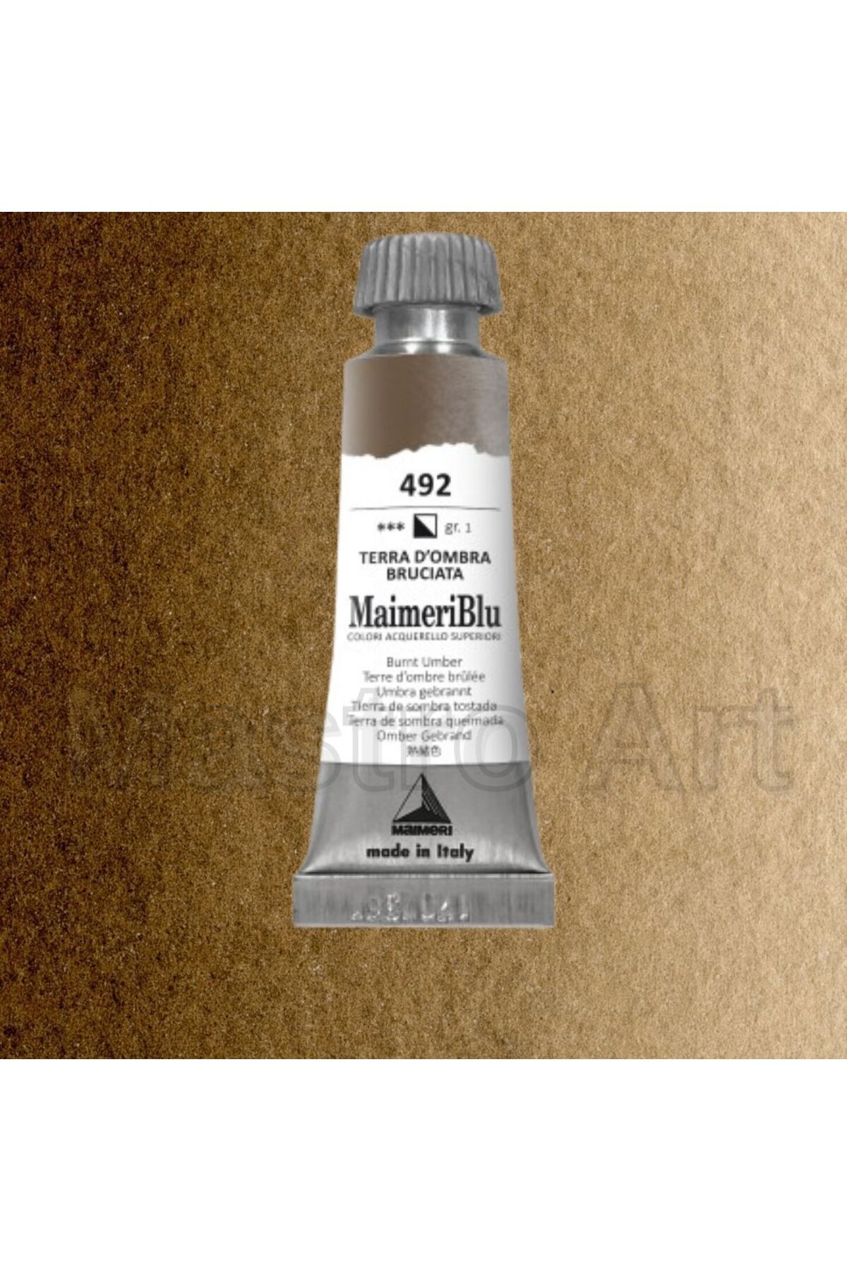 Maimeri Blu Pro Tüp Sulu Boya 12 ml S1 492 Burnt Umber