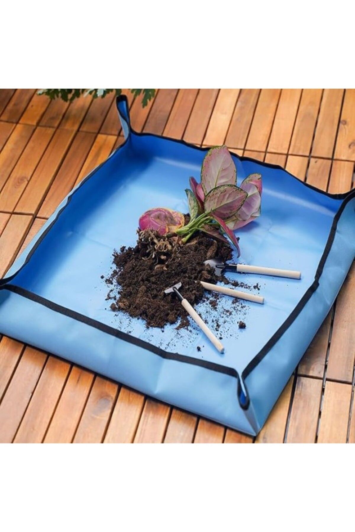 ShopZum Tineke Çiçek Saksı Toprağı Aktarımı Için Su Geçirmez Ped 75x100 Cm 1 Adet Mavi