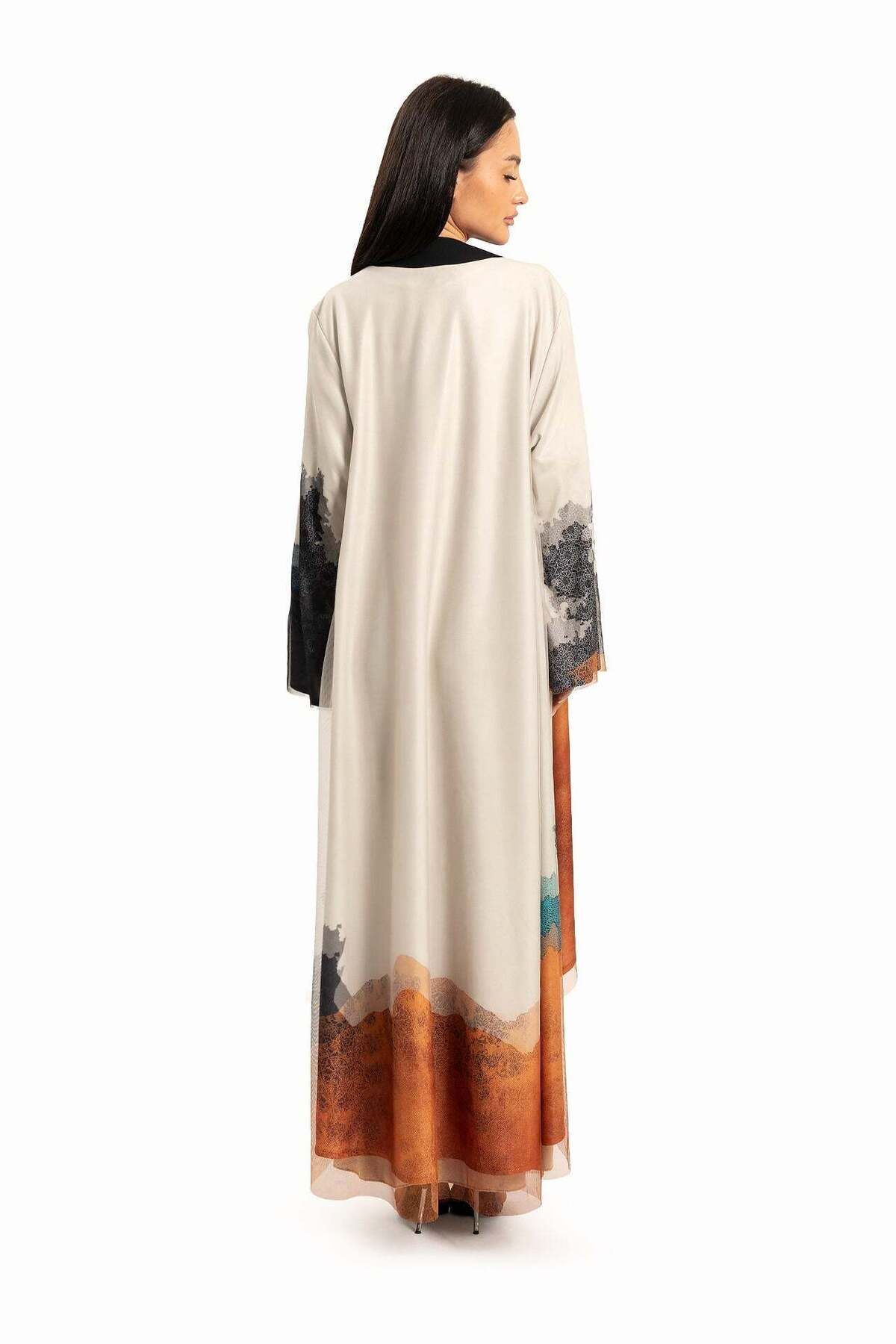 wecre8-Women Beige with Multicolor Abstract Motif Kaftan By WECRE8 5