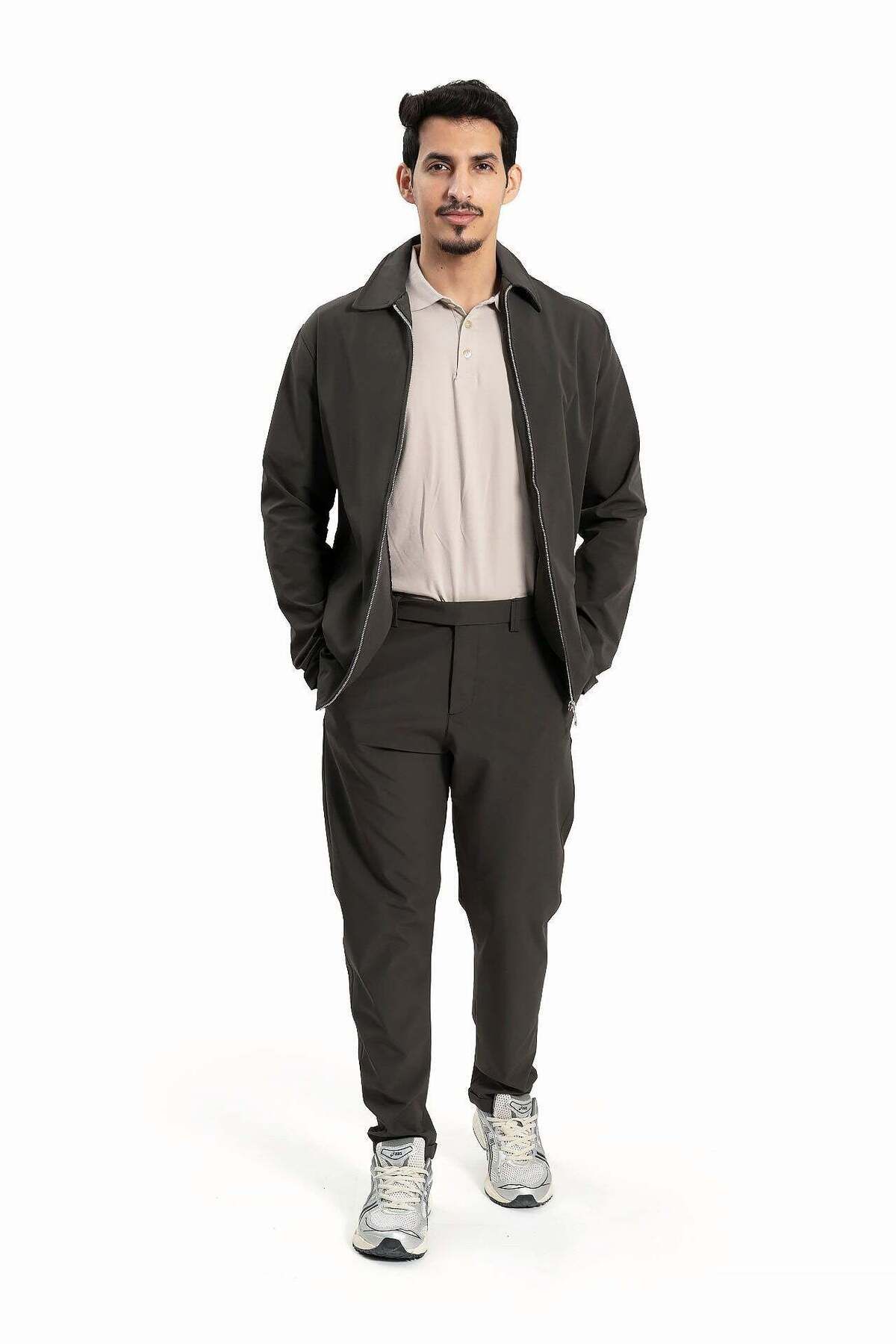 wecre8-Men Dark Gray Jacket and Pants Set By WECRE8 5