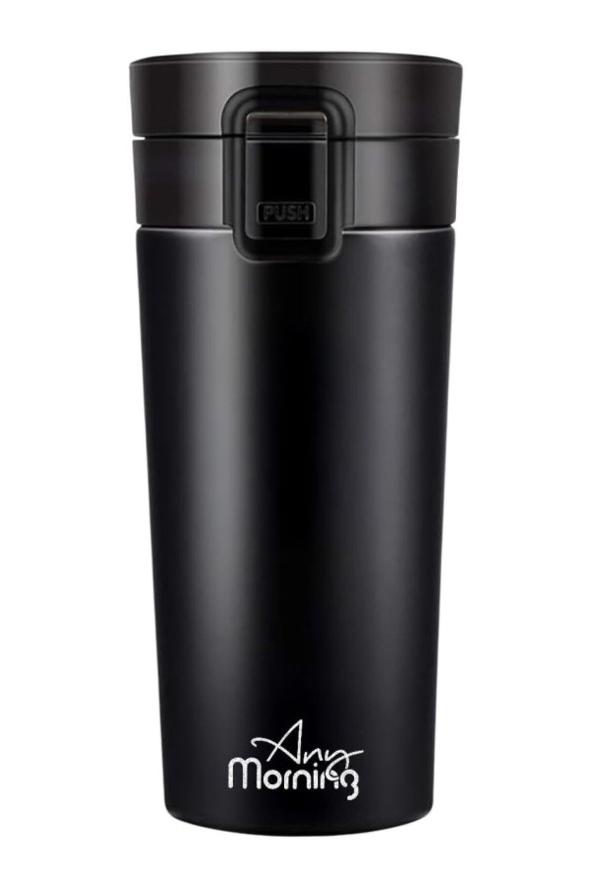 ShopZum Any Morning Ba21522 Paslanmaz Çelik Termos Mug 380 Ml Siyah, Sızdırmaz Kapak, Tuş Mekanizmalı Kilit