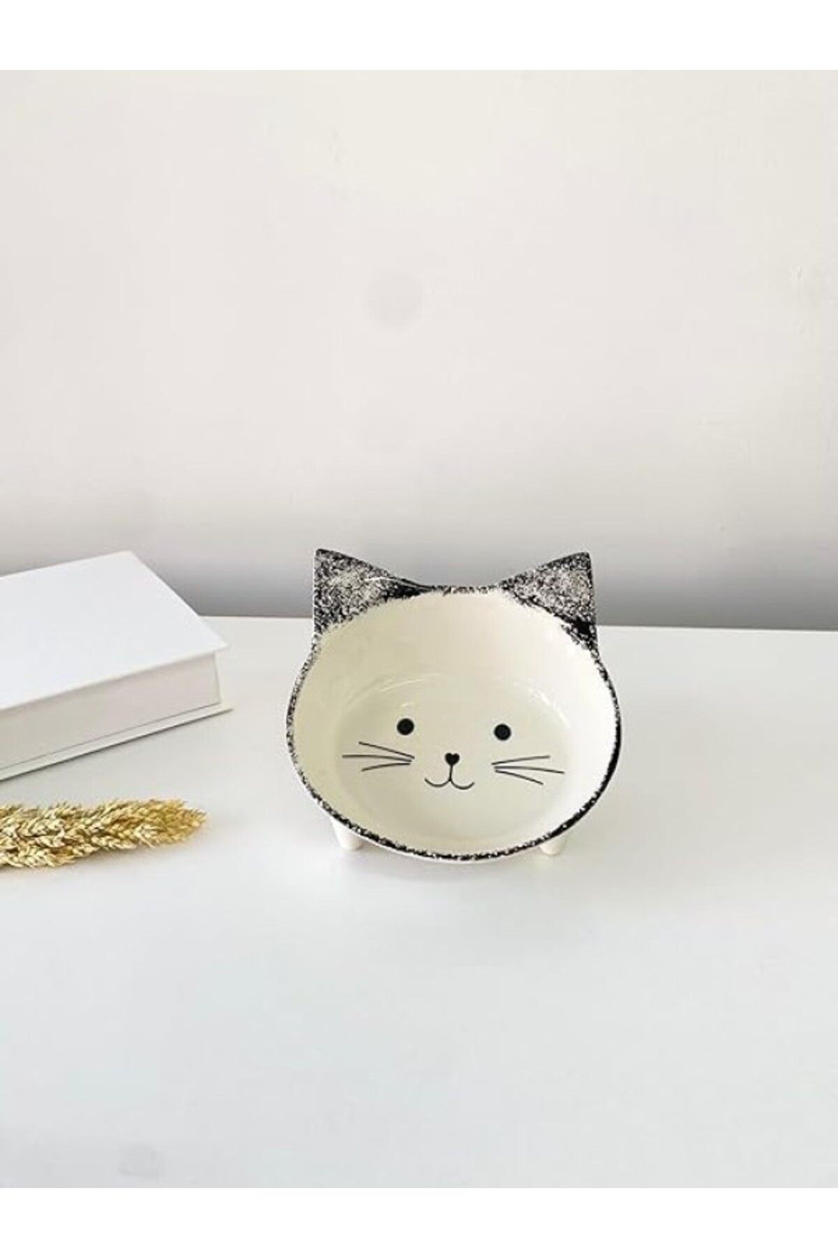 ShopZum Seramik Kedi Ve Köpek Mama Su Kabı Kksmk03000 (SİYAH)