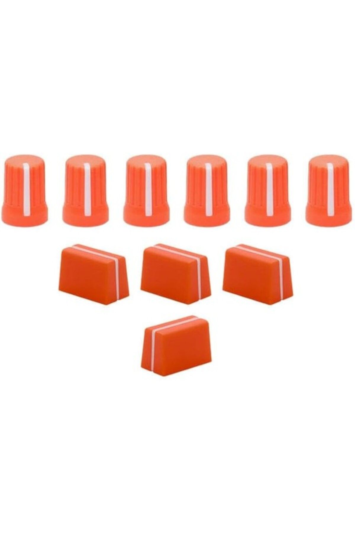 ShopZum Dj Techtools Chroma Caps Lite Pack (Neon Orange) | Chroma Caps Lite Paketi: 6X Super Knobs, 3X Fade