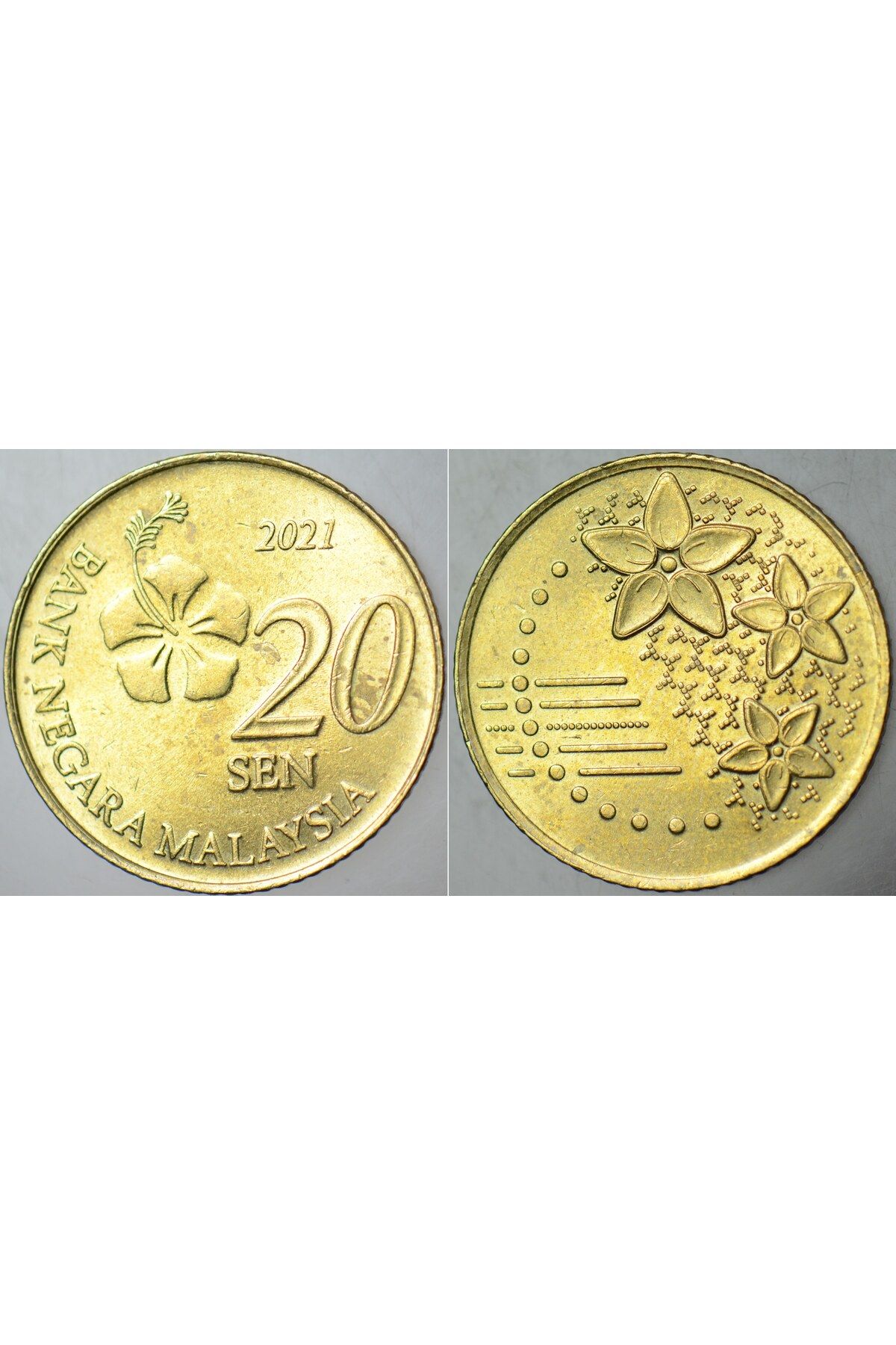 Banknoting MALEZYA 20 SEN 2021 ÇİLALTI+ KONDİSYON.