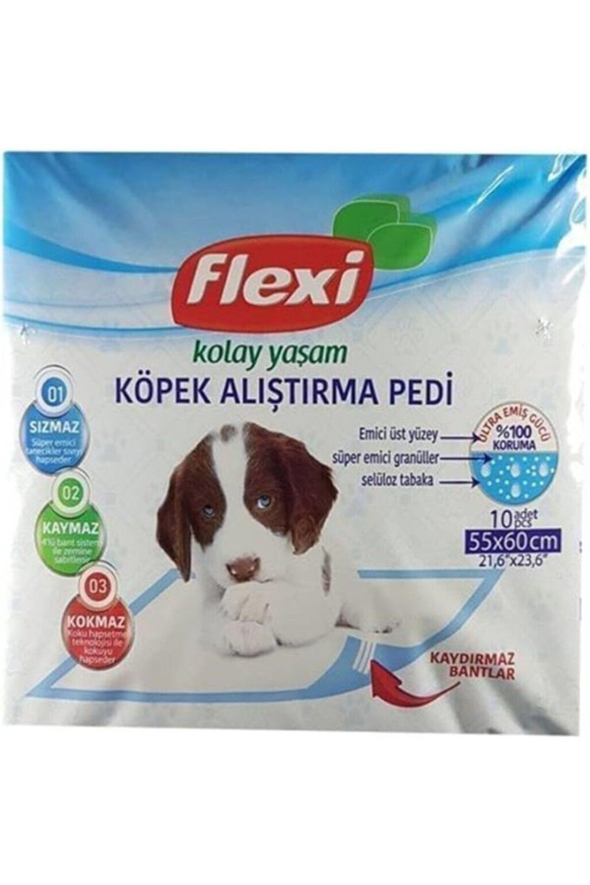 ShopZum Flexi Köpek Alıştırma Pedi Kaydırmaz Bantlı 10'Lu