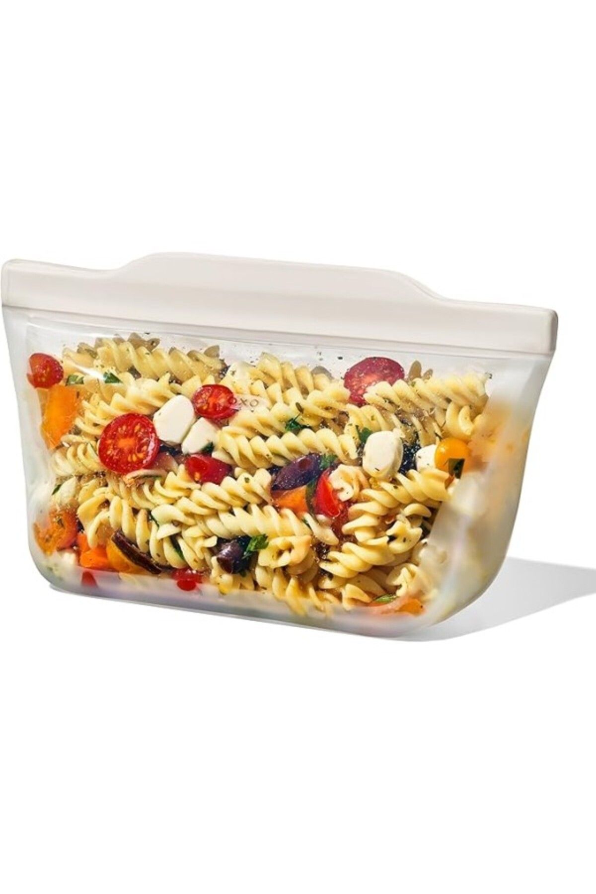 ShopZum Oxo Good Grips Silicone Reusable Bag Stand-Up Quart (32 Oz) - Oat