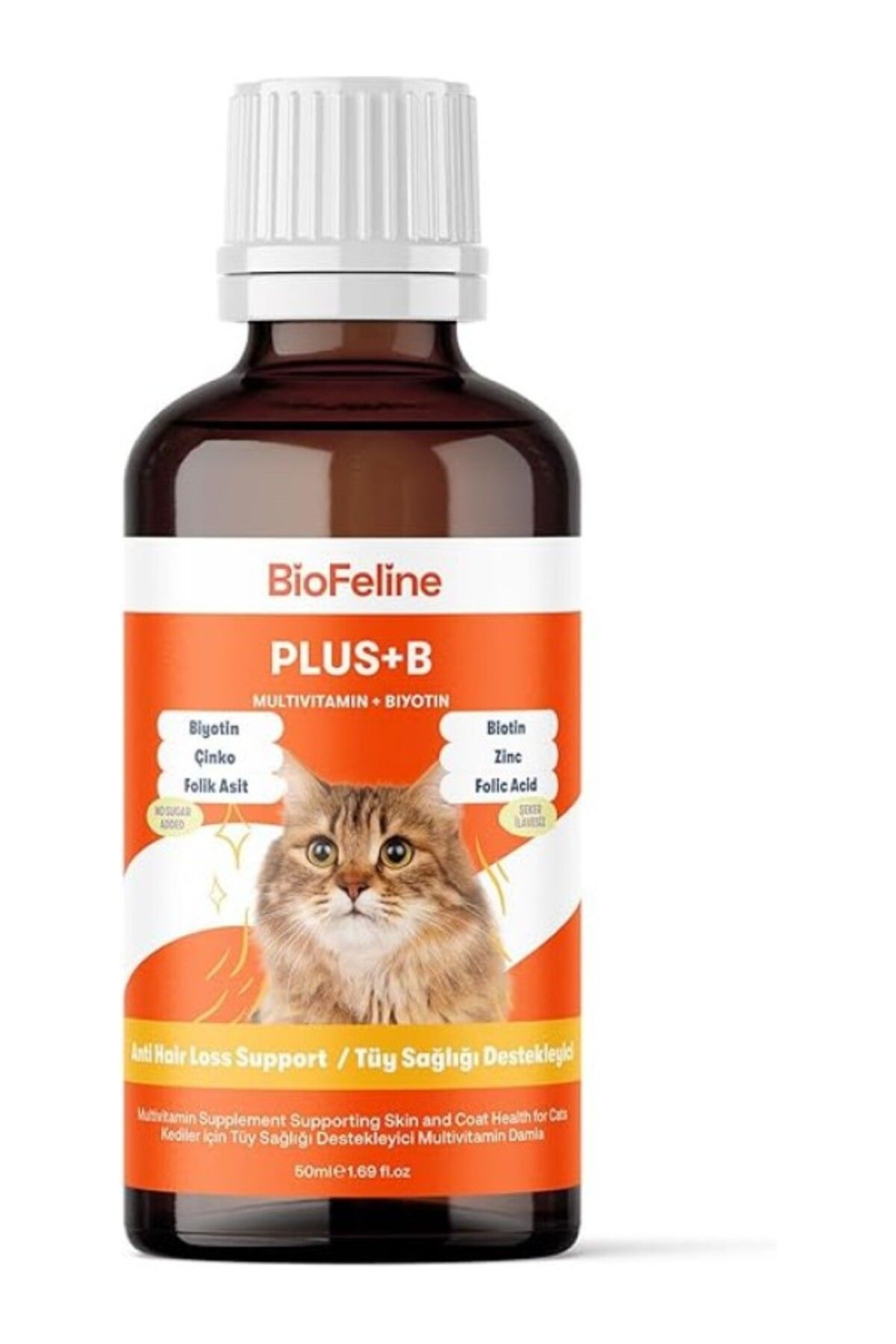 ShopZum Kediler İçin Plus B Damla 50Ml Ve Tüy Dökülmesini Engelleyici Biotinli Tüy Sağlığı Damlası