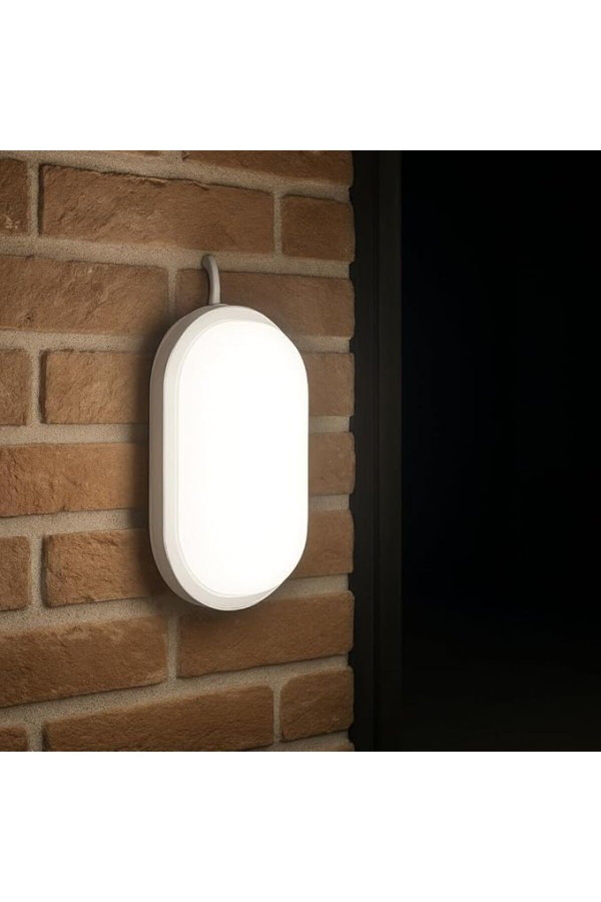ShopZum Aydos 15W Ip65 Oval Beyaz Led Tavan Ve Duvar Lambası | 6500K Beyaz Işık | Su Ve Toz Geçirmez Banyo