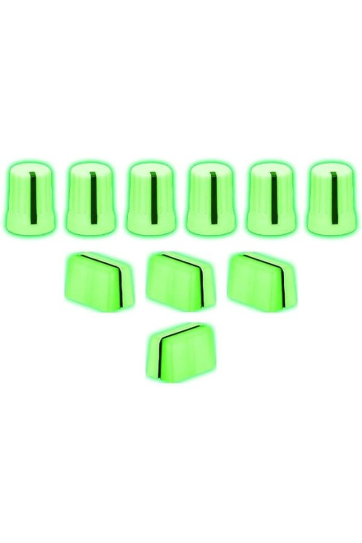 ShopZum Dj Techtools Chroma Caps Lite Pack (Luna Glow) | Chroma Caps Lite Paketi: 6X Super Knobs, 3X Fader