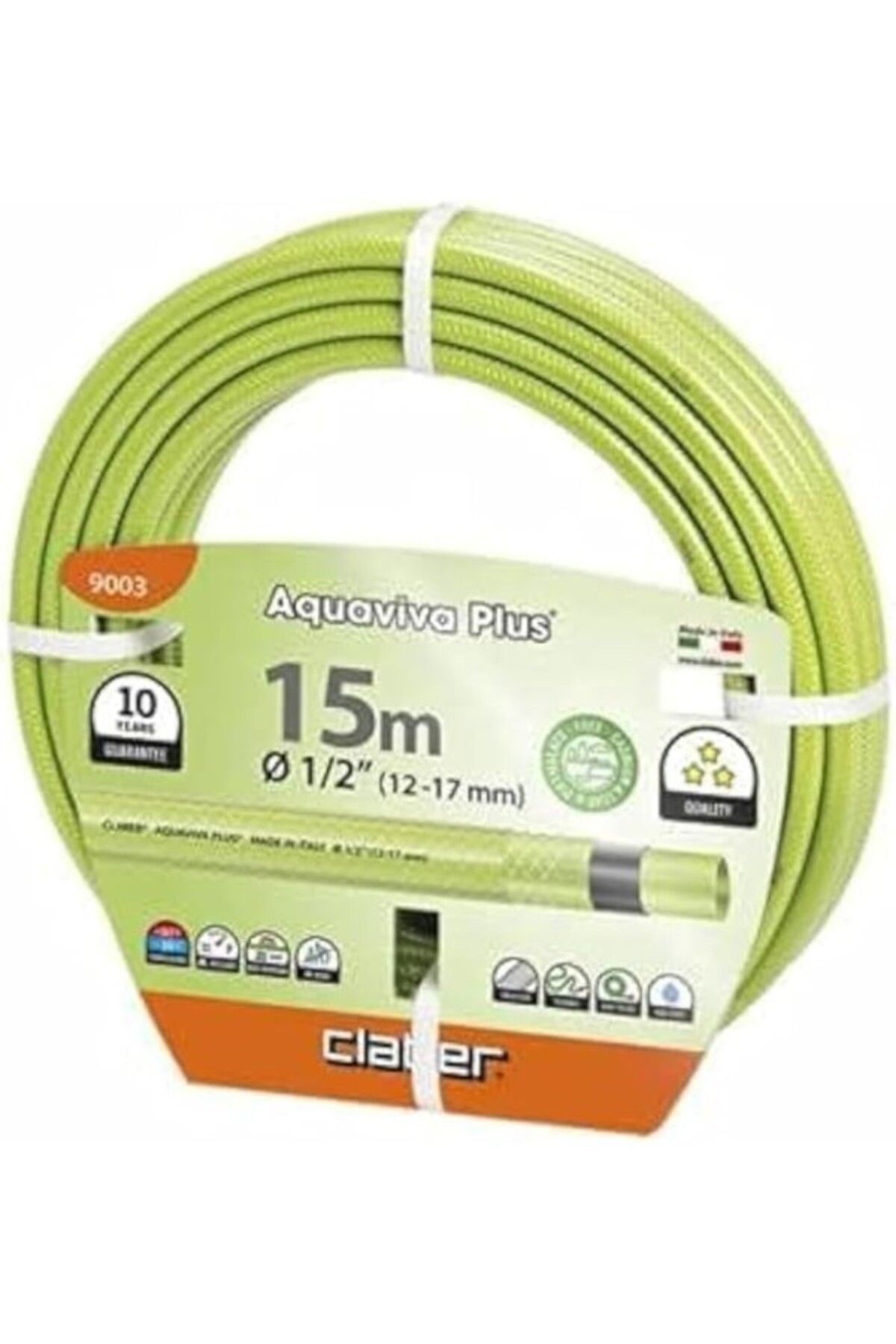 ShopZum Claber 9003 Aquavıva Plus Hortum 1/2 Inç (12-17 Mm) 15 Metre