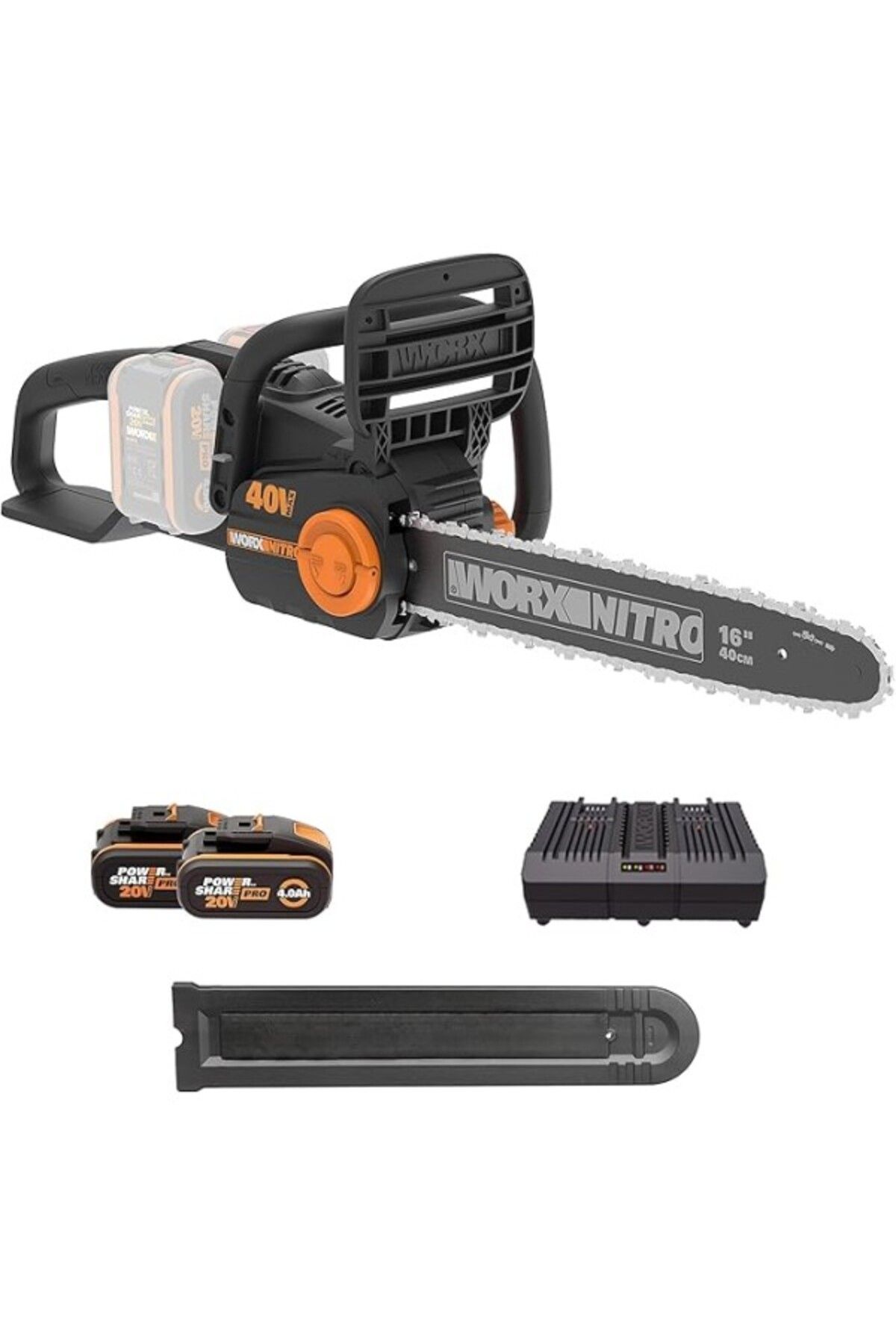 ShopZum Worx Wg385E 40Volt 4.0Ah Li-Ion 40Cm Profesyonel Şarjlı Kömürsüz Zincirli Testere