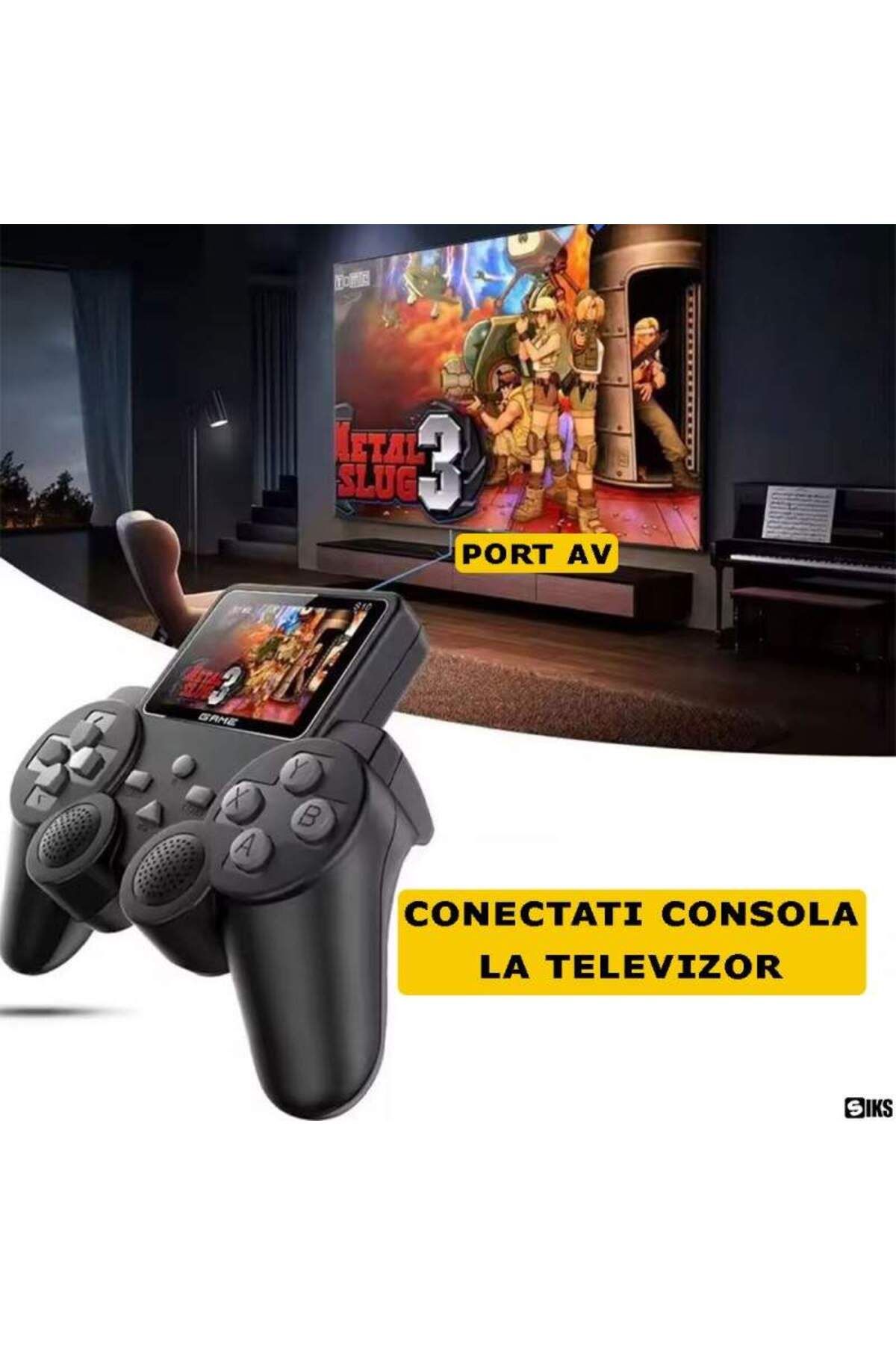 SIKS-With Integrated Digital Screen, 520 Built-in Retro Games, 320x240 Resolution Display, AV Output 4