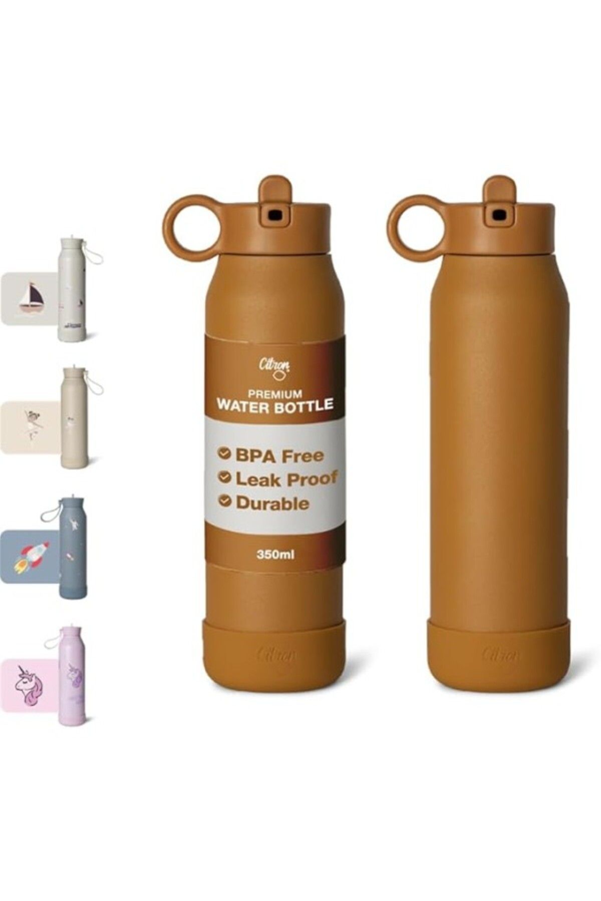 ShopZum Citron 3 Katmanlı Paslanmaz Çelik Termos Seti 350 Ml - Caramel 1286722