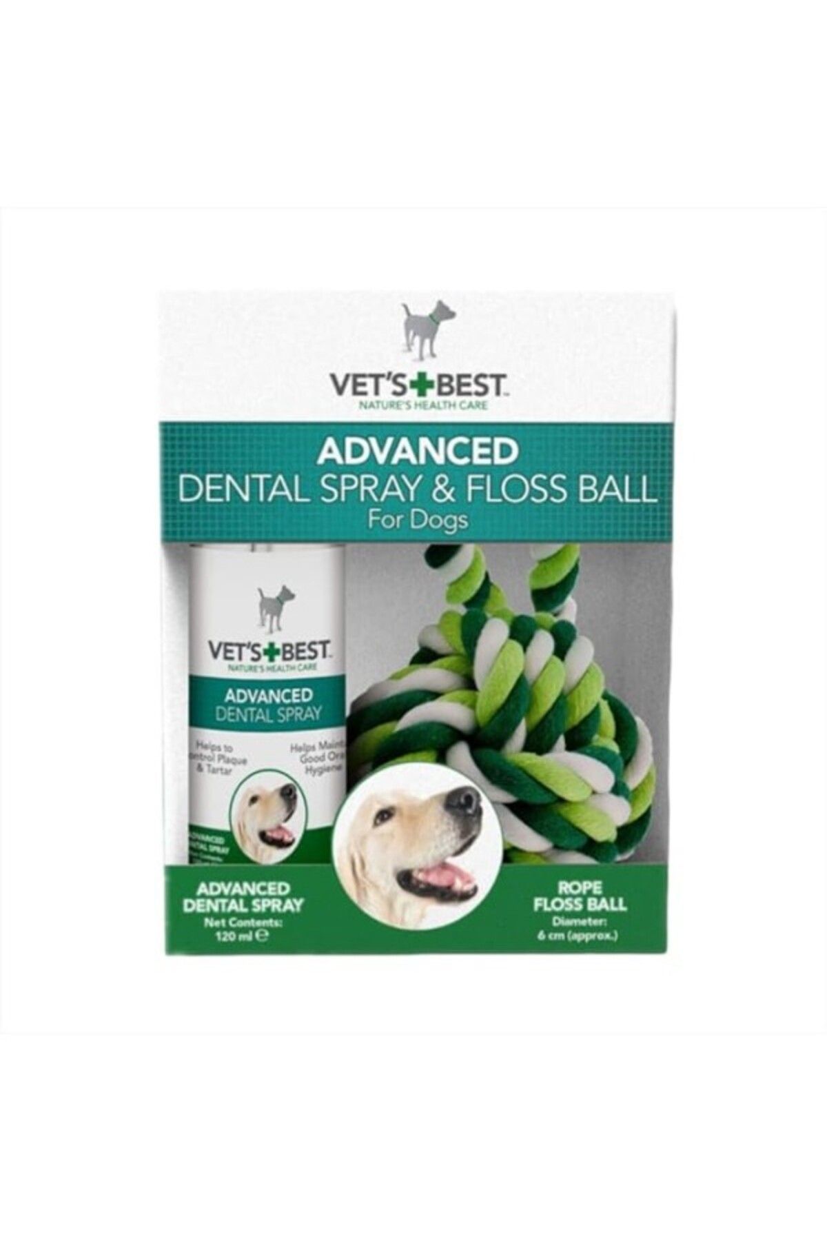 ShopZum Vet&apos;s Best Advanced Dental Spray &amp; Floss Ball Köpekler Için