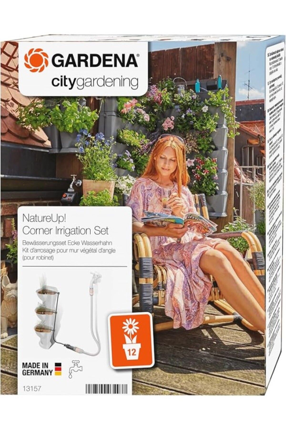 ShopZum Gardena 13157-20.000.00 Nature Up! Köşe Sulama Seti