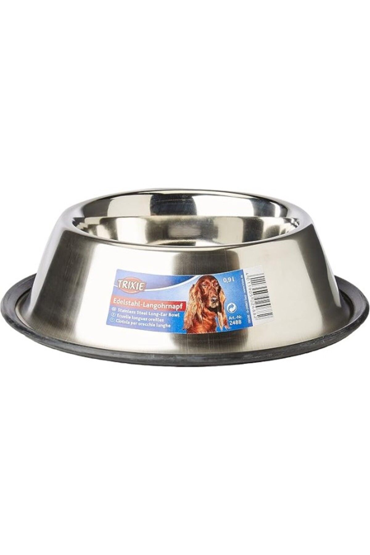 ShopZum Trixie Köpek Paslanmaz Çelik Mama Su Kabı 0,9lt 15cm