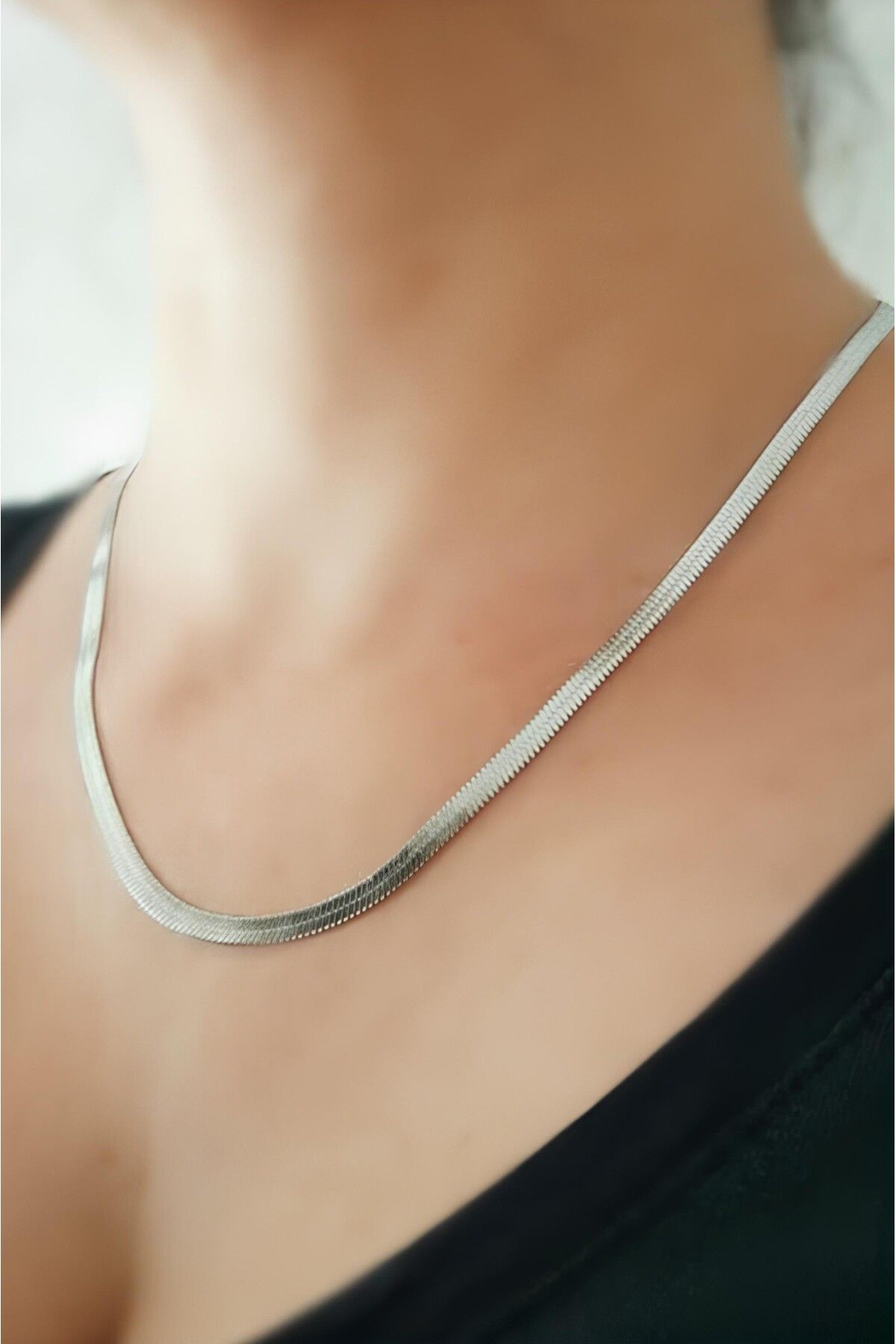 Desodes Gümüş Renk 45 cm İtalyan Zincir Antialerjik Paslanmaz Kararmaz 4 mm Çelik Kolye Unisex