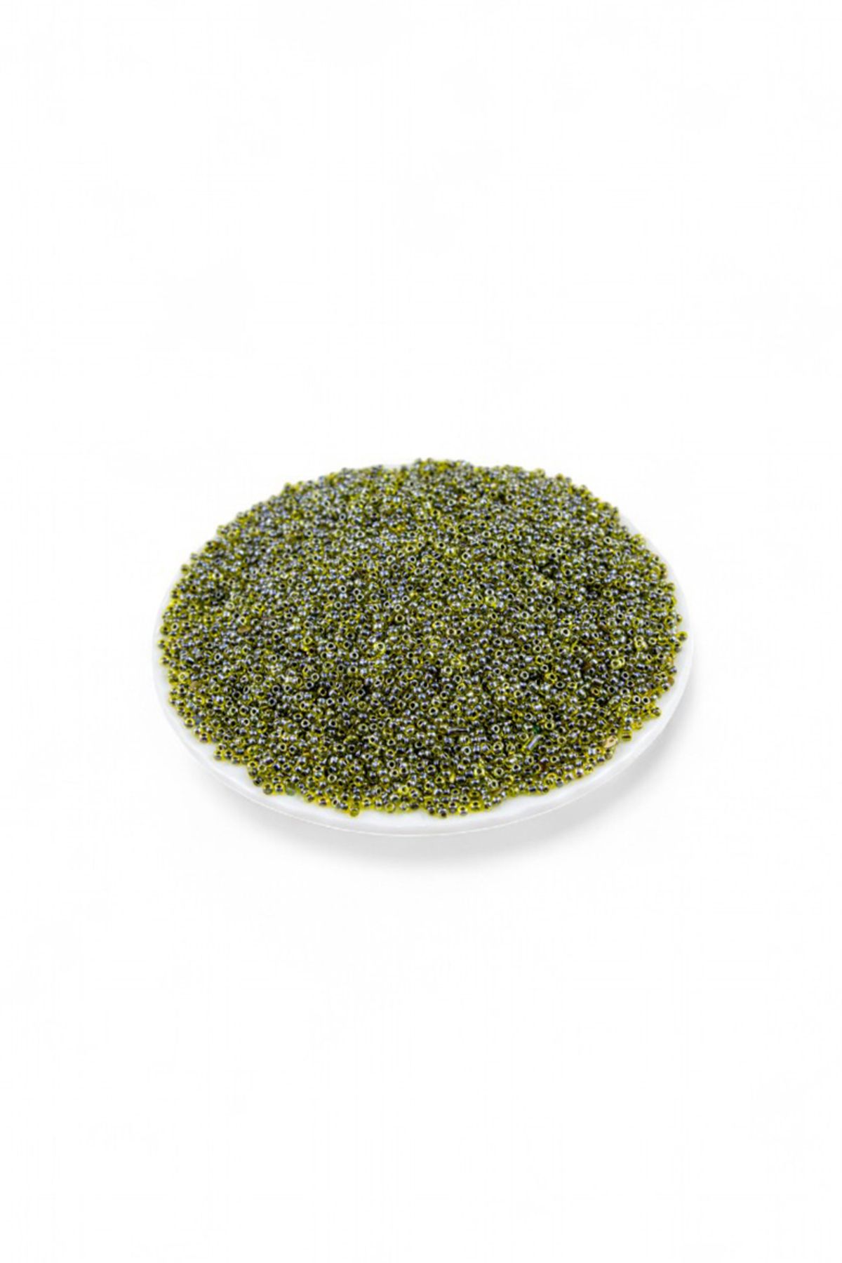Serhat Aksesuar ve El İşçilik İçten Boyalı Yeşil (11/0) 2 mm Kum Boncuğu 100 gr