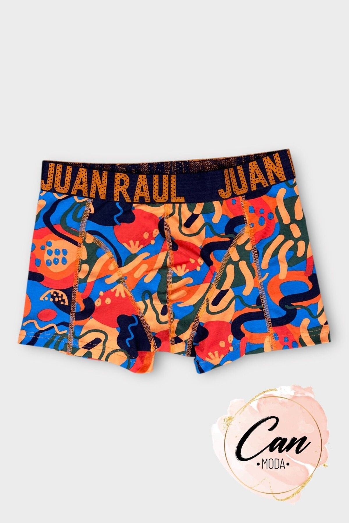 CANMODA Renkli Patika – %95 Pamuklu Erkek Boxer - DB243