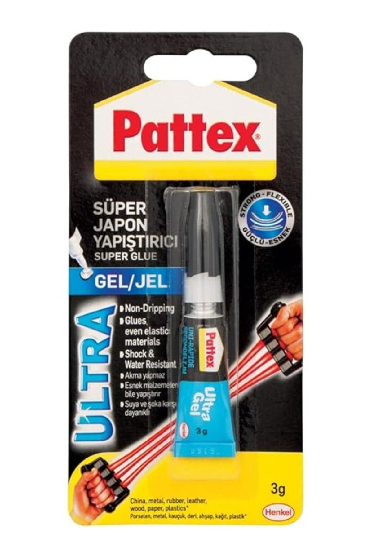 ShopZum Pattex Ultra Gel Süper Japon Yapıştırıcısı, 3G