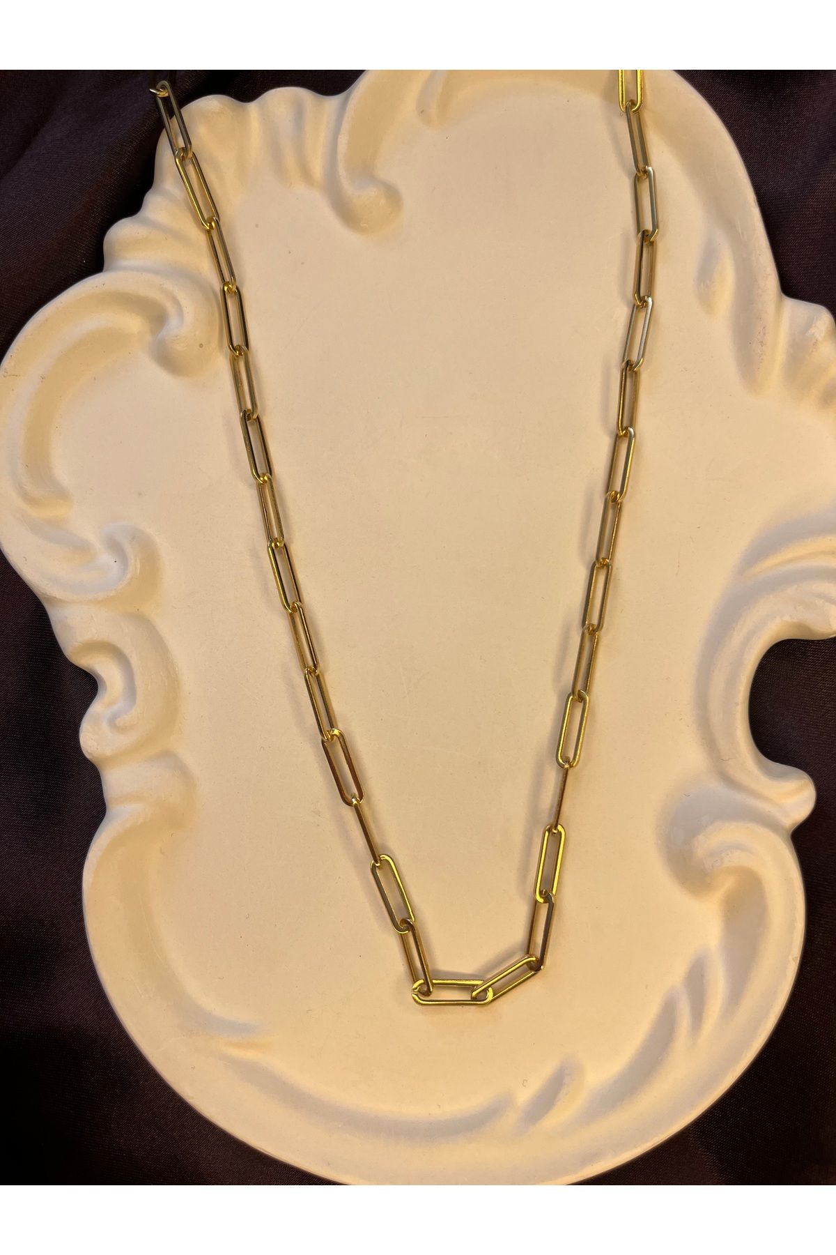 HNG JEWELRY GOLD RENK UNİSEX ÇELİK ZİNCİR KOLYE