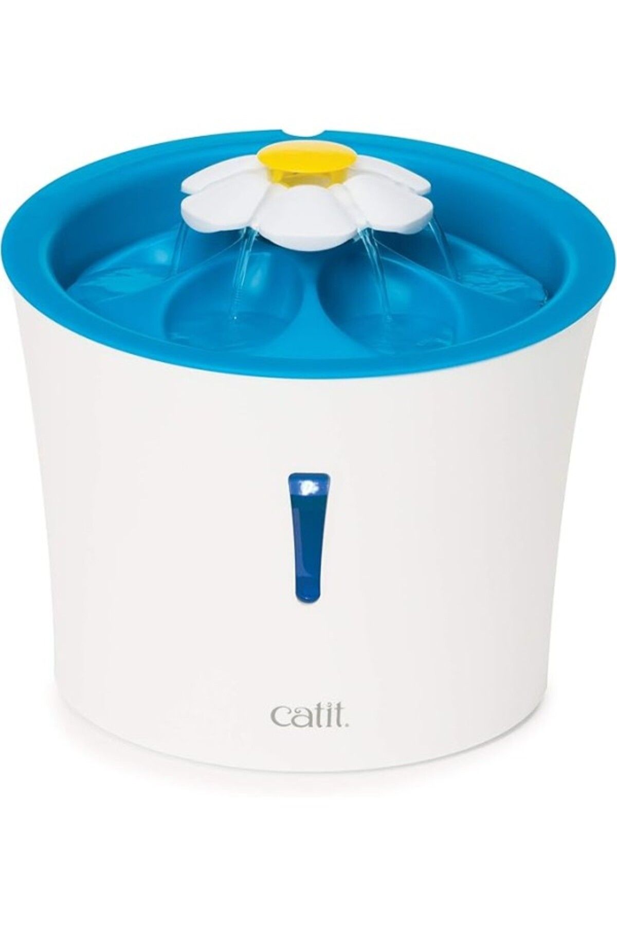 ShopZum Catit Çiçek Çeşmesi, Kediler Için Led&apos;li Çiçek Çeşmesi, 3l, Beyaz/mavi