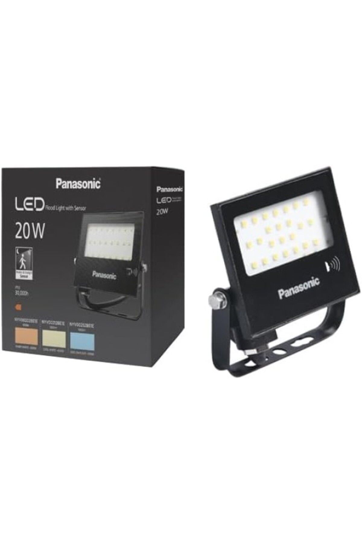 ShopZum Led Sensörlü Projektör, Sicak Beyaz Işik 20W 1510Lm 3000K