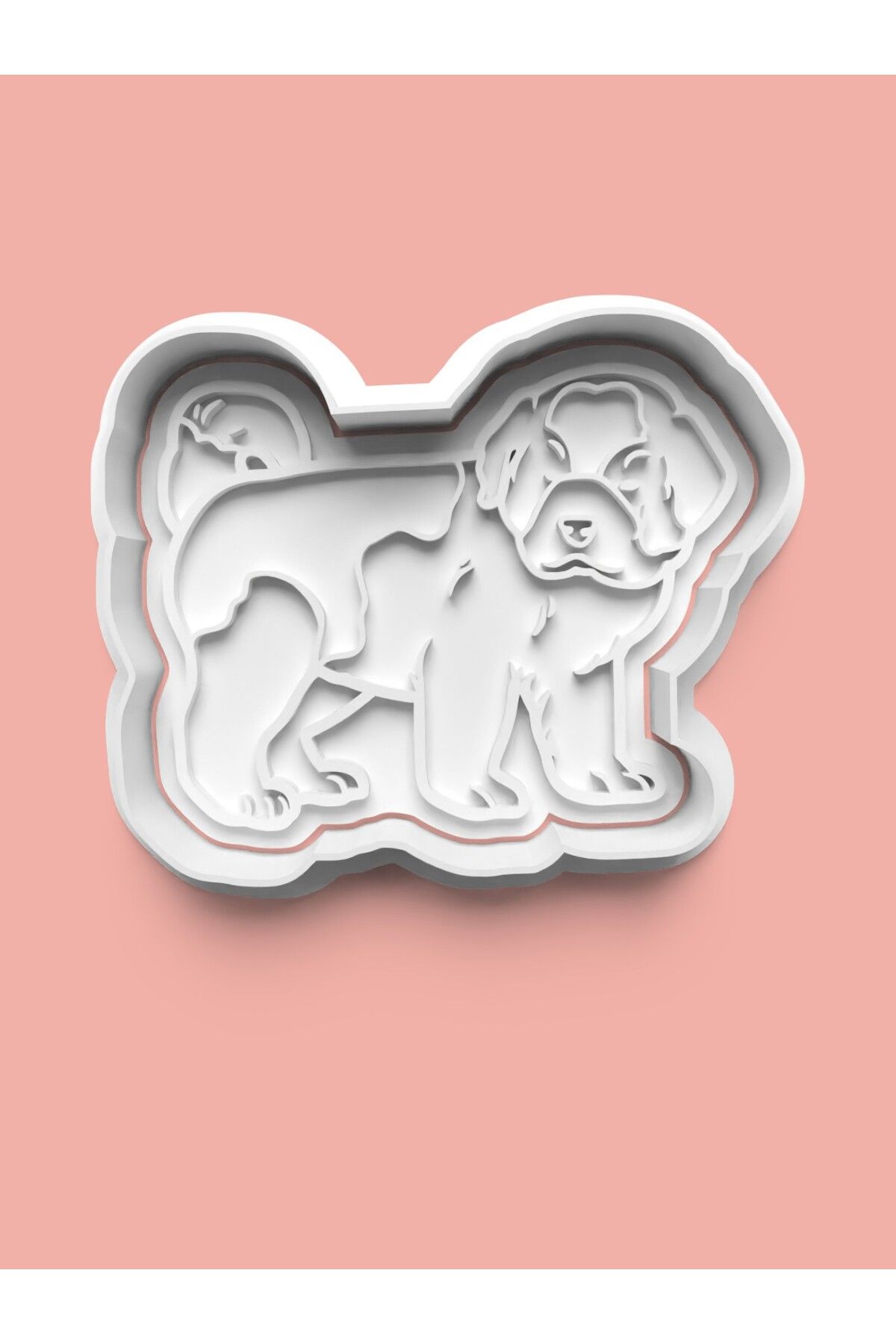 AKTASTORE Saint Bernard Köpek Figürü Kurabiye Kalıbı Ve Şeker Hamuru Kalıbı