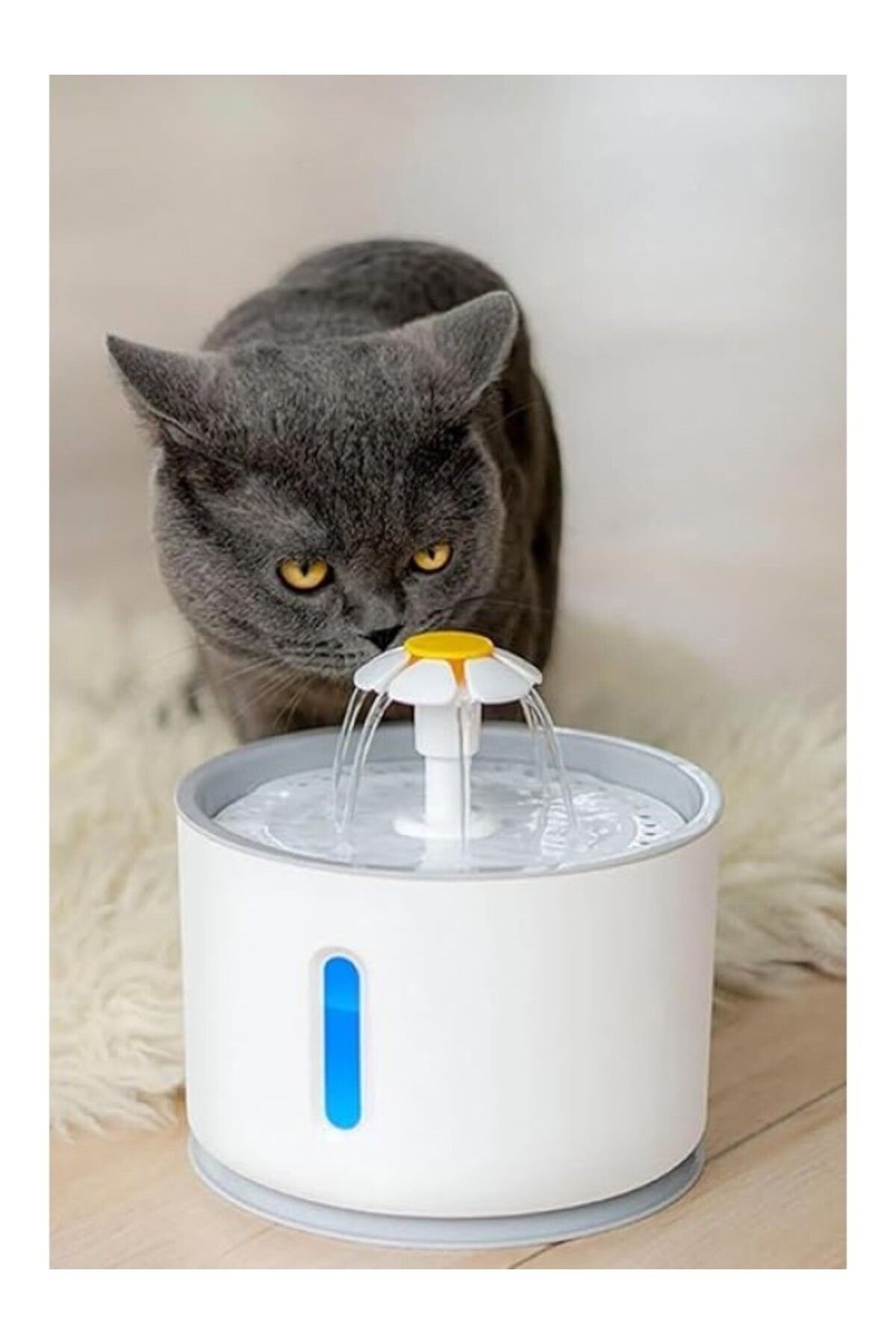 ShopZum Pet Kedi Köpek Için Otomatik Su Pınarı Su Çeşmesi Su Sebili 2.4 Lt Usb Ile Çalışır