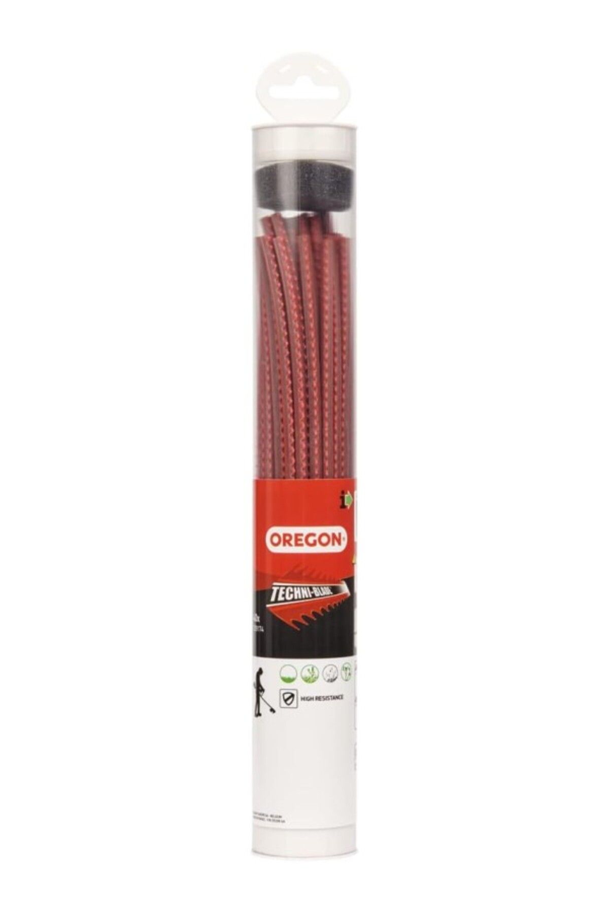 ShopZum Oregon 525244 Dişli Techni-Blade Biçme İpliği, Kesim, Kırmızı, 7 Mm, 26 Cm, 155 Adet