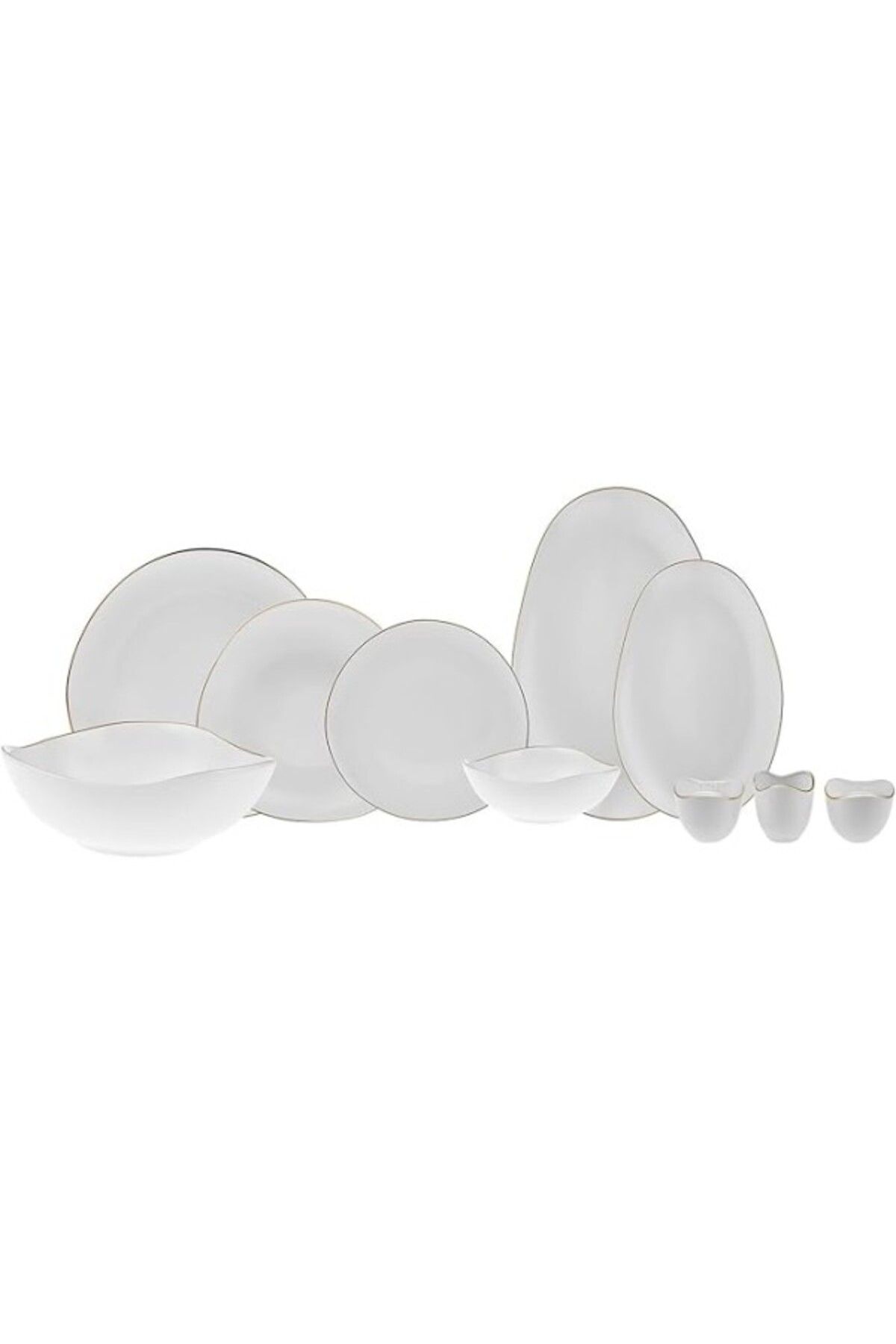 ShopZum Karaca Streamline Middle Gold 59 Parça 12 Kişilik Yemek Takımı