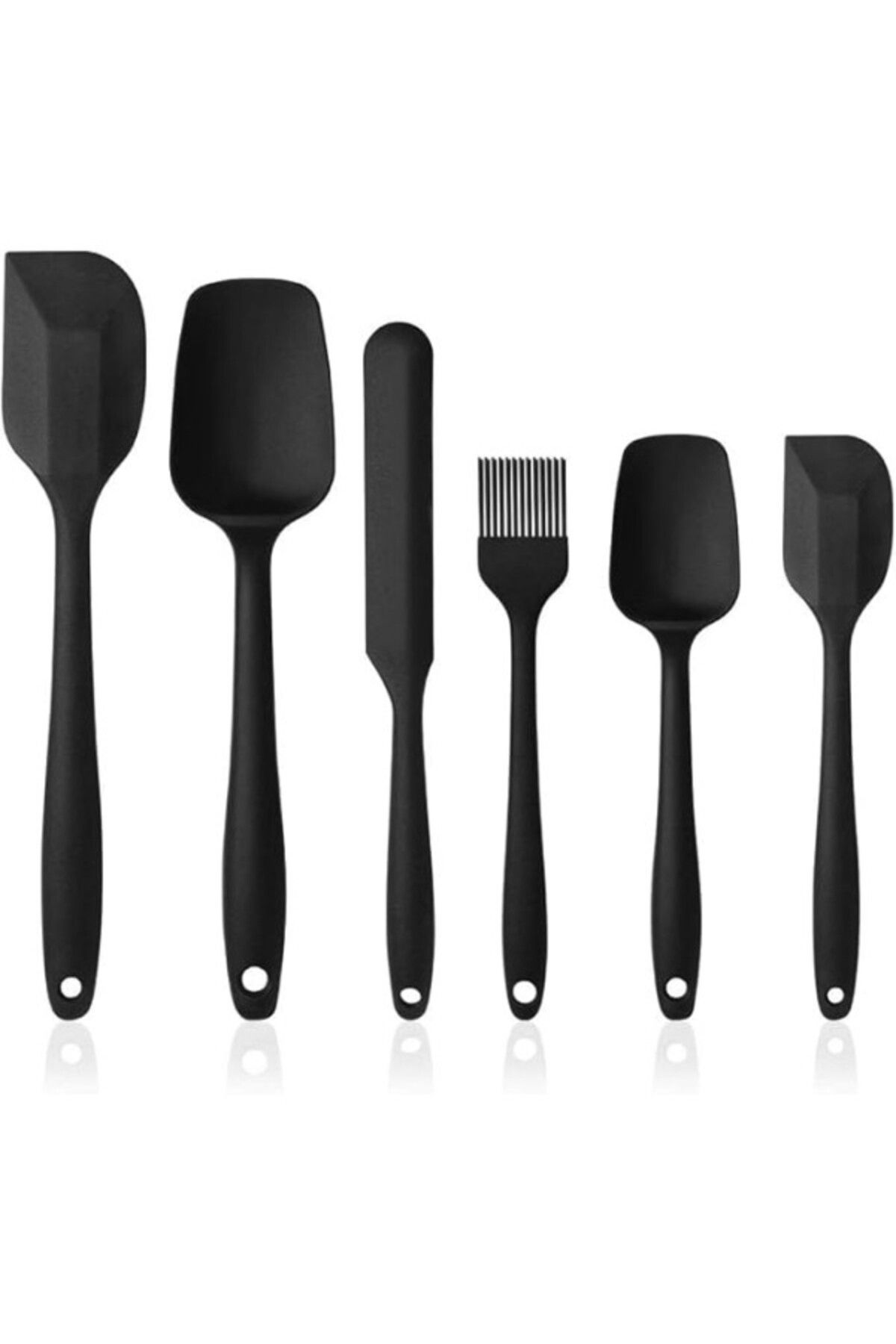 ShopZum Vicloon Silikon Mutfak Yardımcısı, 6 Adet Silikon Spatula, Çorba Kaşığı, Fırın Fırçası, Spatula