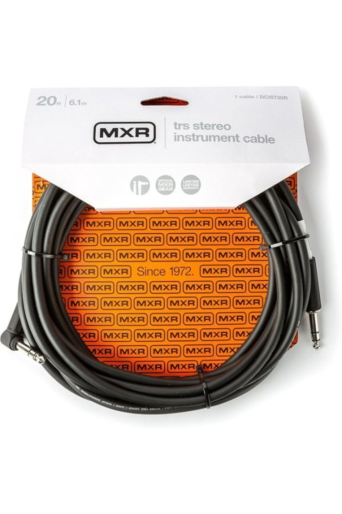 ShopZum Mxr Jim Dunlop Trs Stereo Enstrüman Kablosu 20 Ayak | 6,1 M, 1/4 İnç Açılı Fiş (Dcist20R)