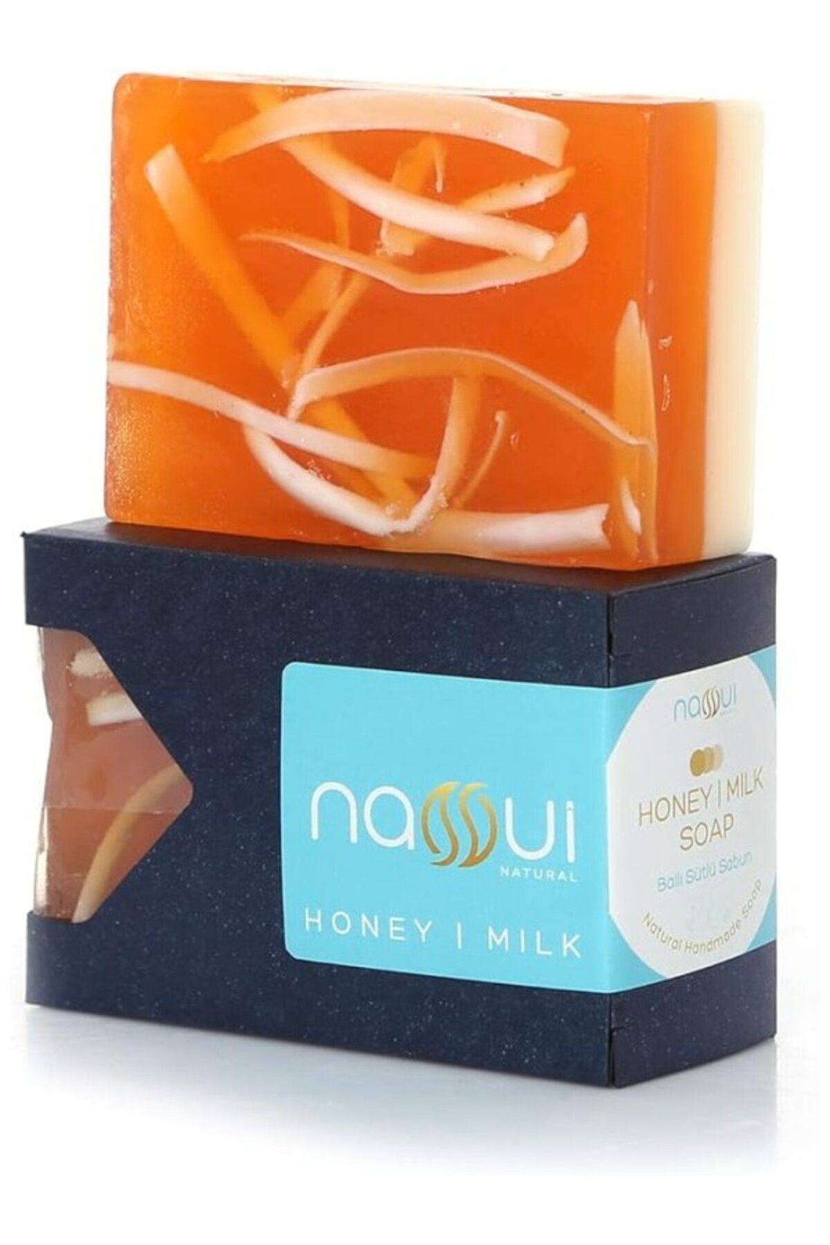 ShopZum Nassui Natural Doğal El Yapımı Ballı Sütlü Sabun 120 Gr