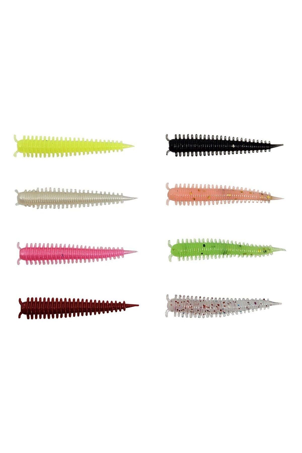 Kendo Zombie Worm Lrf Silikonu 4cm 8 Adet Mix Color