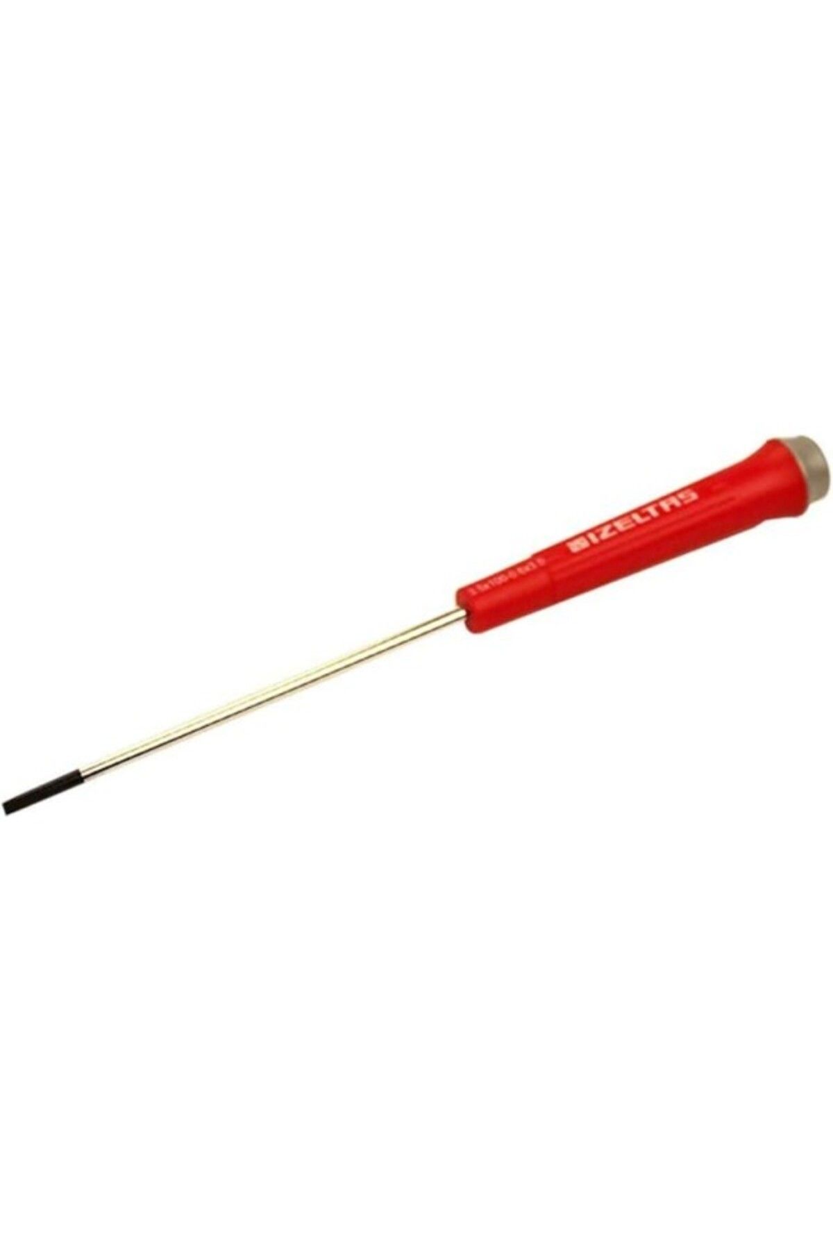 ShopZum İzeltaş 4500174100 Elektronikçi Tip Klemens Düz Uçlu Tornavida, Kırmızı, 4 X 100 Mm