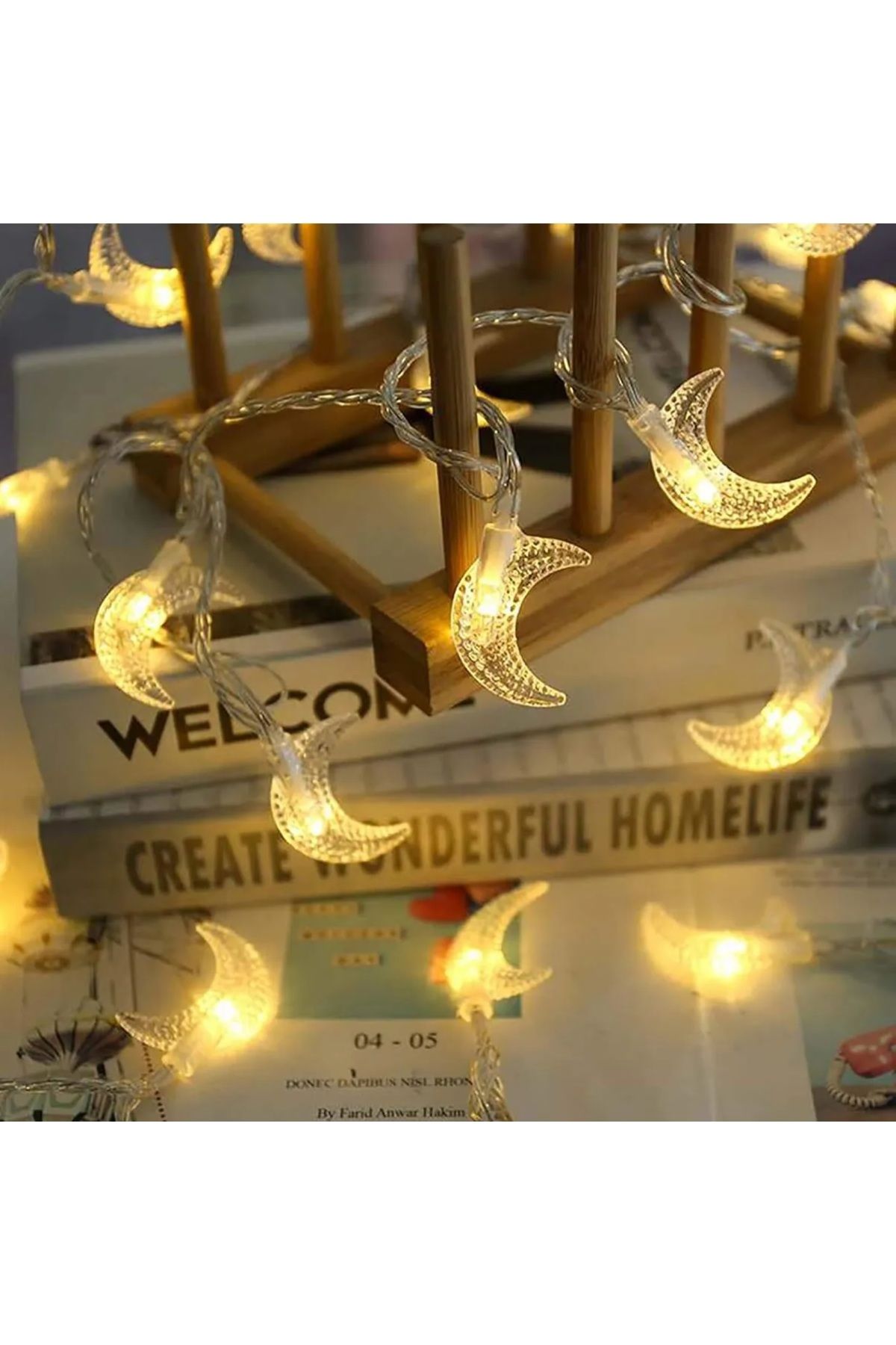 elsmor Gün Işığı 2 Kademeli Ay Şekilli Hilal Model Led Işık 3 metre 20 Dekoratif Led Açma Kapama Düğmeli
