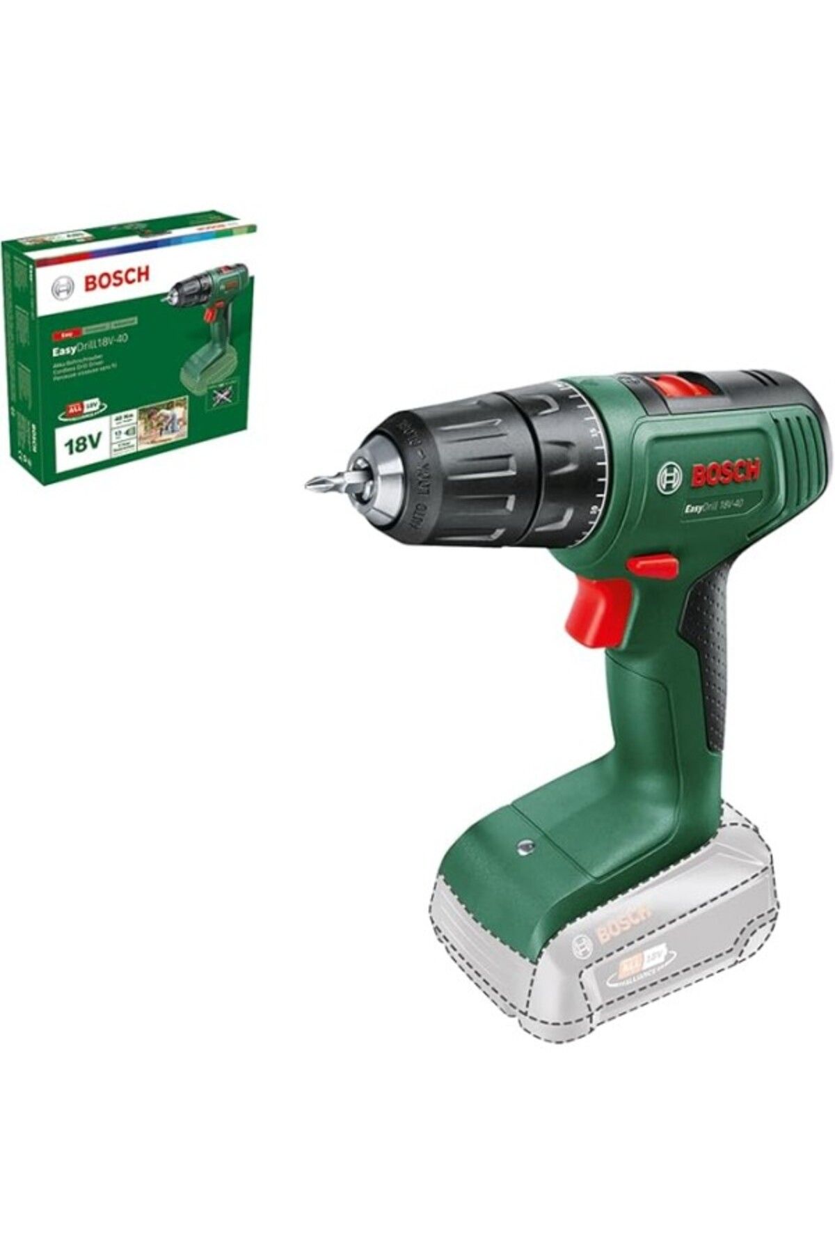 ShopZum Bosch Home And Garden Easydrill 18v-40 Akülü Vidalama Makinesi (AKÜSÜZ, 18 VOLT SİSTEM, KARTONDA)