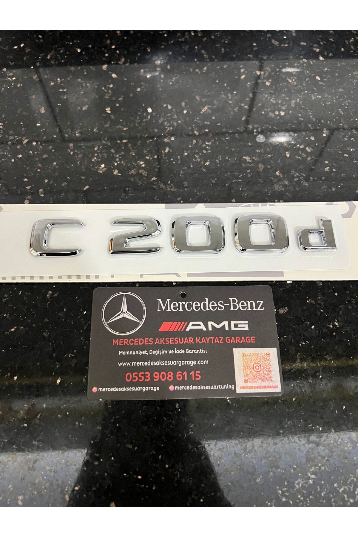 kaytaz MERCEDES C200d BAGAJ YAZISI KROM