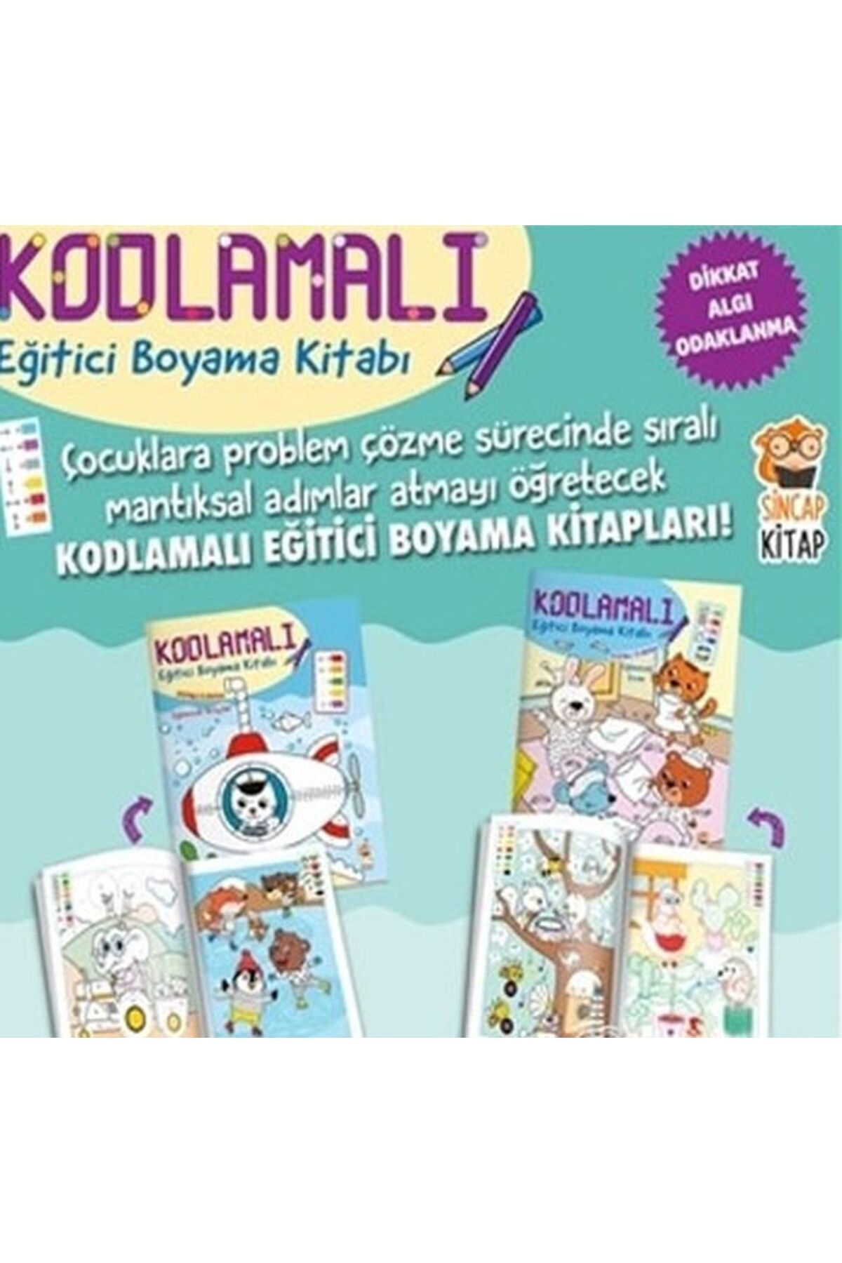Genç Timaş Kodlamalı Eğitici Boyama Kitabı 4-5 Yaş (2 Kitap Takım)