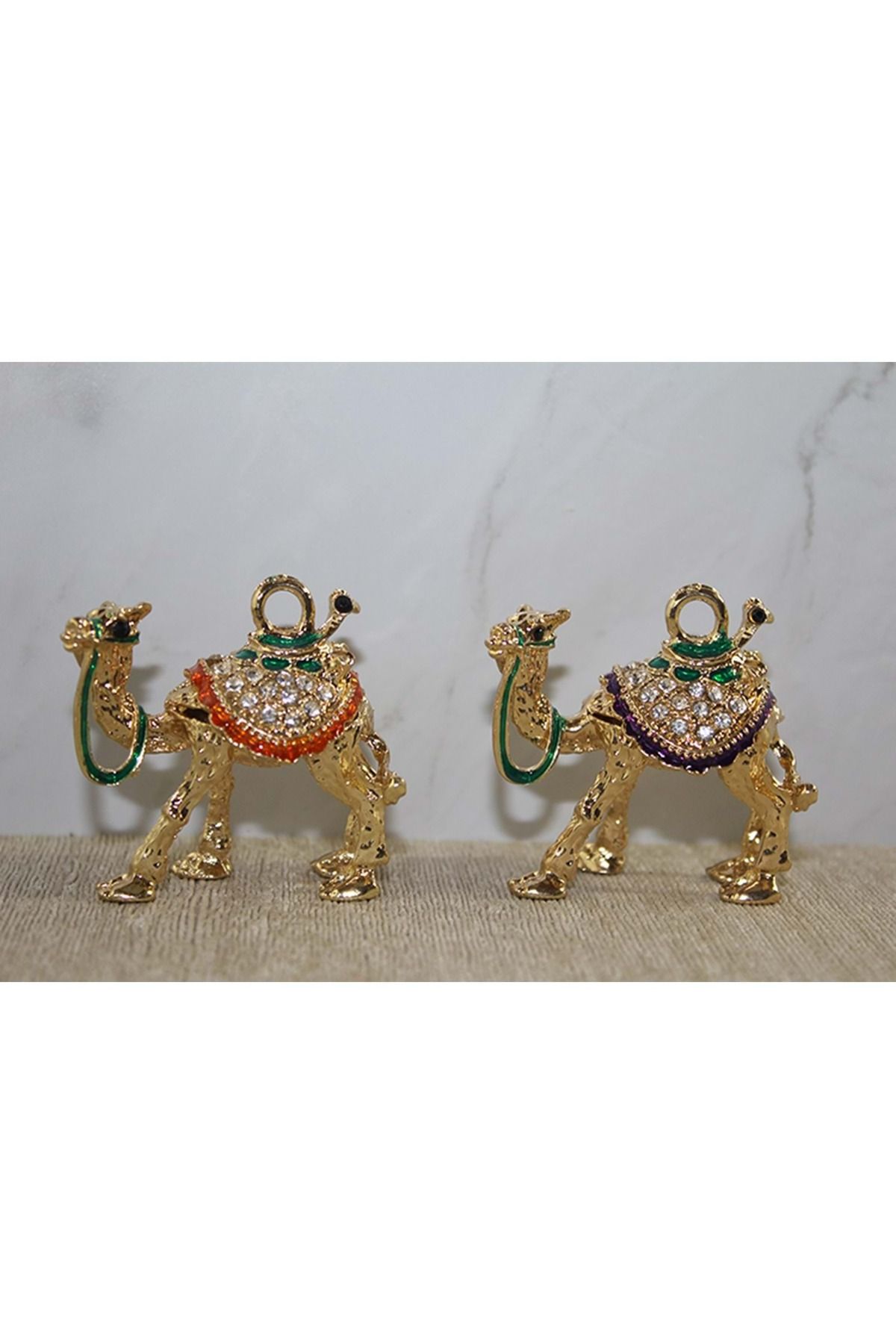 Store Sıvaroskı Taşlı Minik Deve Figür 5-7 Cm Model 1