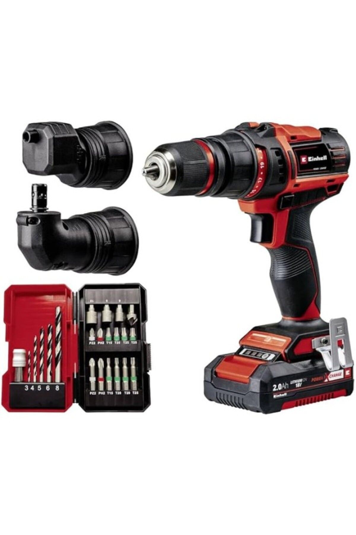 ShopZum Akülü Vidalama Te-Cd 18/45 3X-Li+22 Power X-Change (18 V, 45 Nm, Açılı Adaptör, Eksantrik