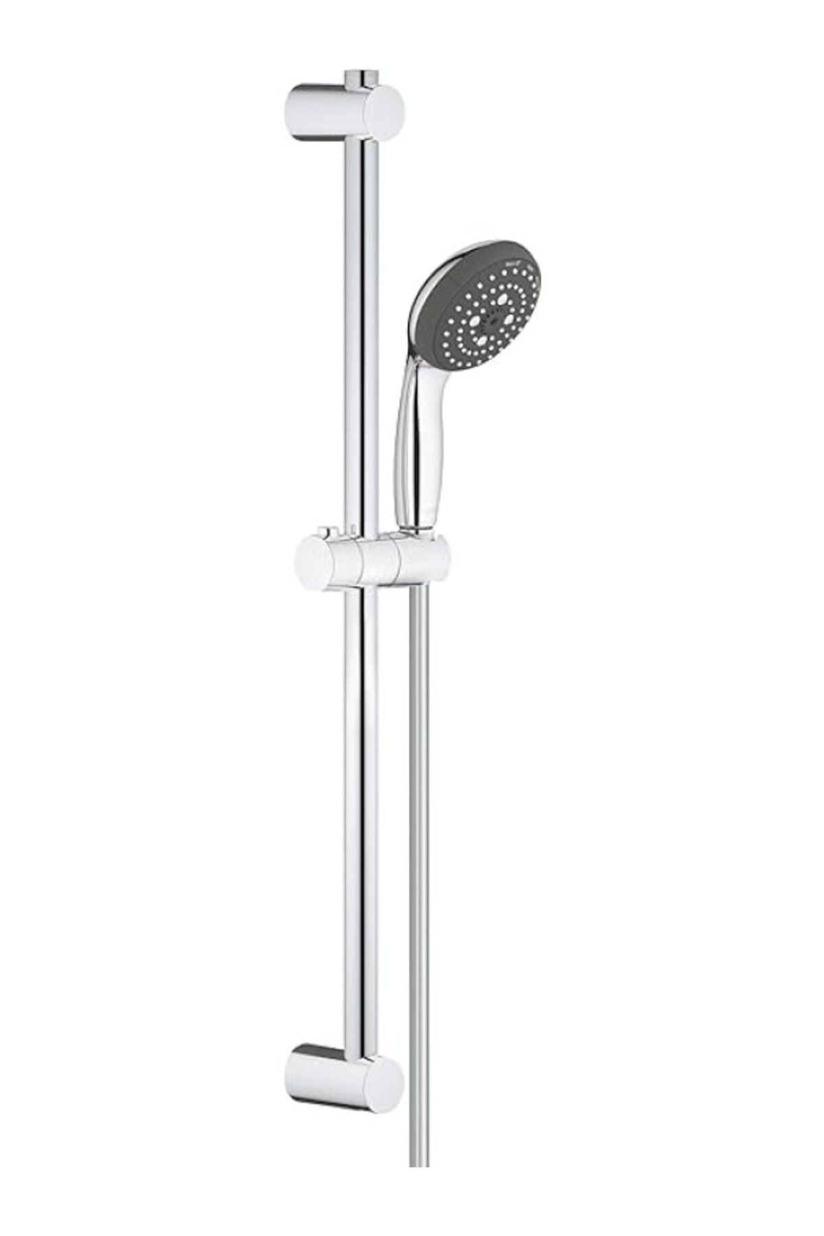 ShopZum Vitalio Start 100 Sürgülü Duş Seti, 600 Mm Sürgülü Ray , 100Mm El Duşu 3 Akışlı , 1750 Mm Duş