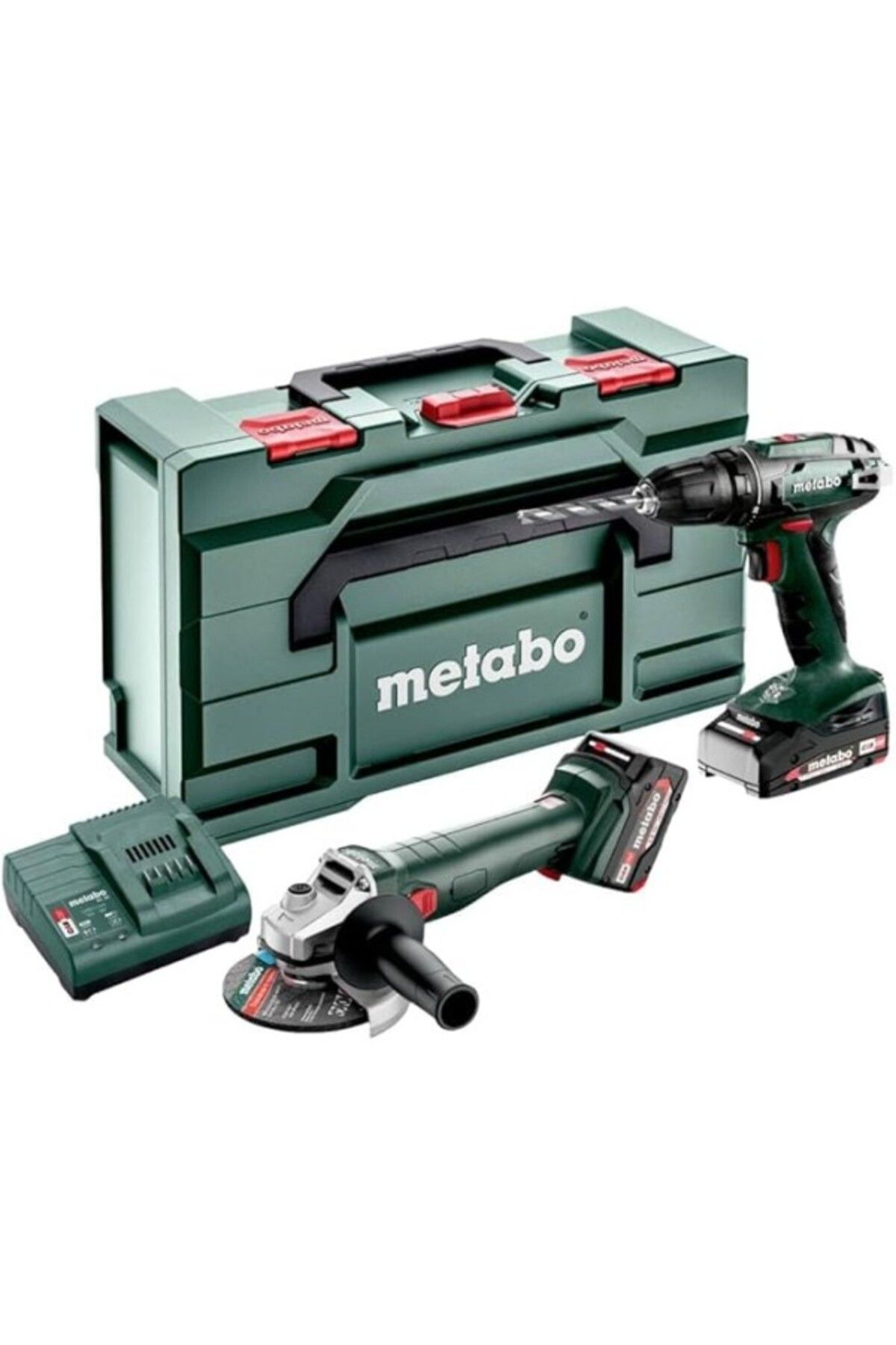 ShopZum Metabo 685204500 Combo 2.4.3 Bs 18 Akülü Matkap + W 18 L 9-125 Akülü Avuç Taşlama Seti (1 Adet 4.0