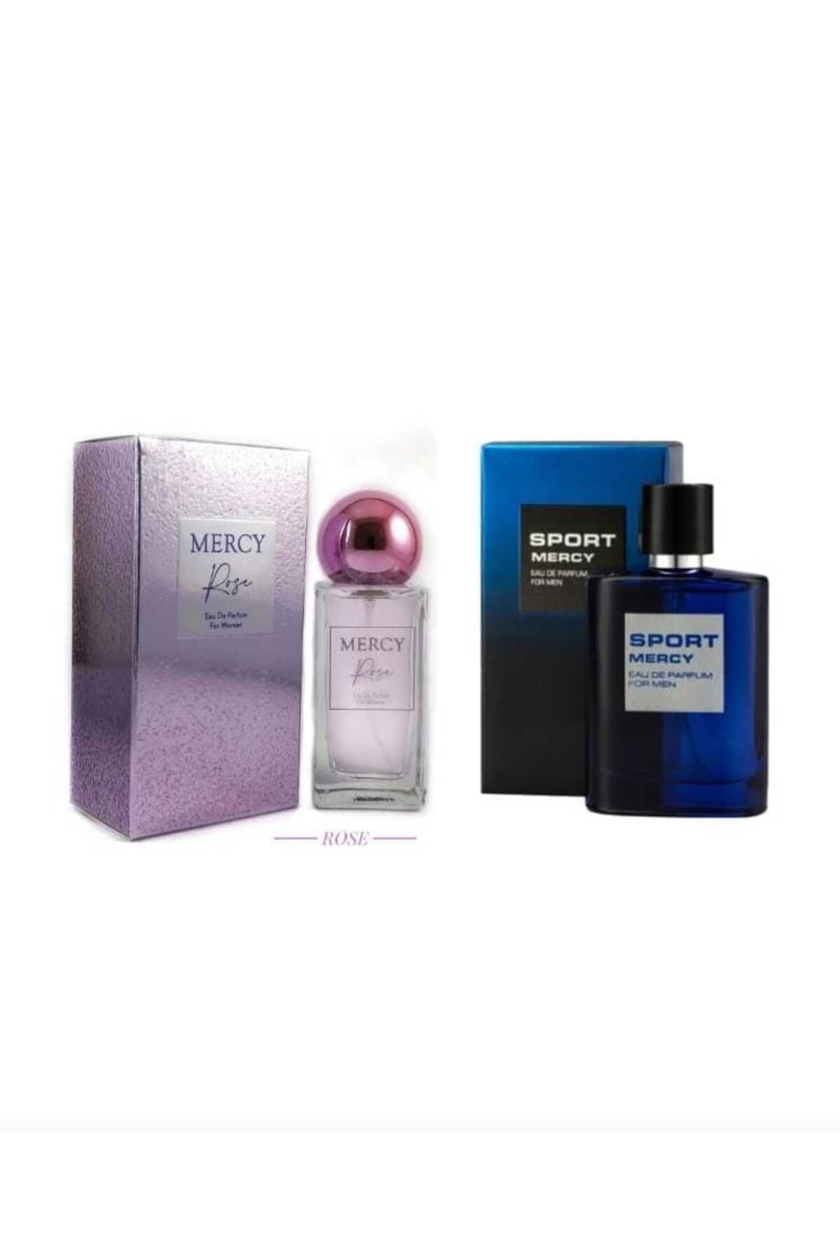 Mercy Rose kadın+ sport erkek parfüm 50ml 2li