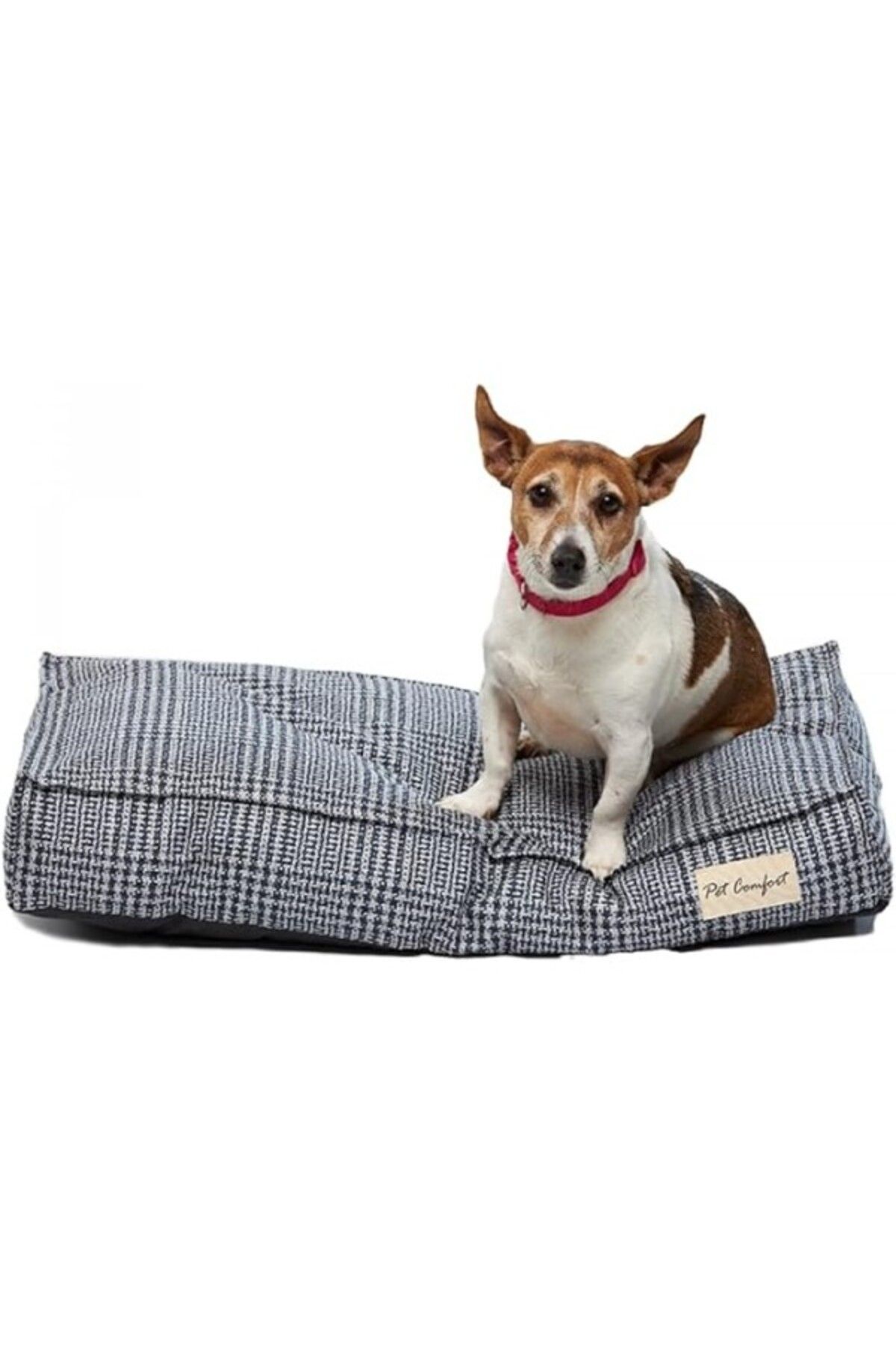 ShopZum Pet Comfort Lima Lacivert Kareli Köpek Yatağı S 70X40Cm