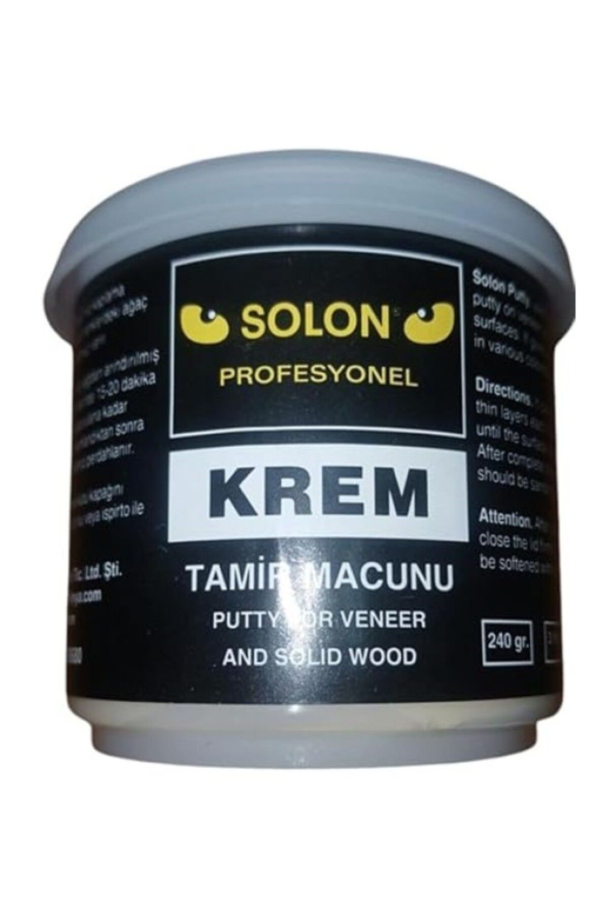 ShopZum Solon Çok Amaçlı Ahşap Parke Masa Sehpa Çizik Çok Amaçlı Tamir Dolgu Macunu Krem 240 Gr